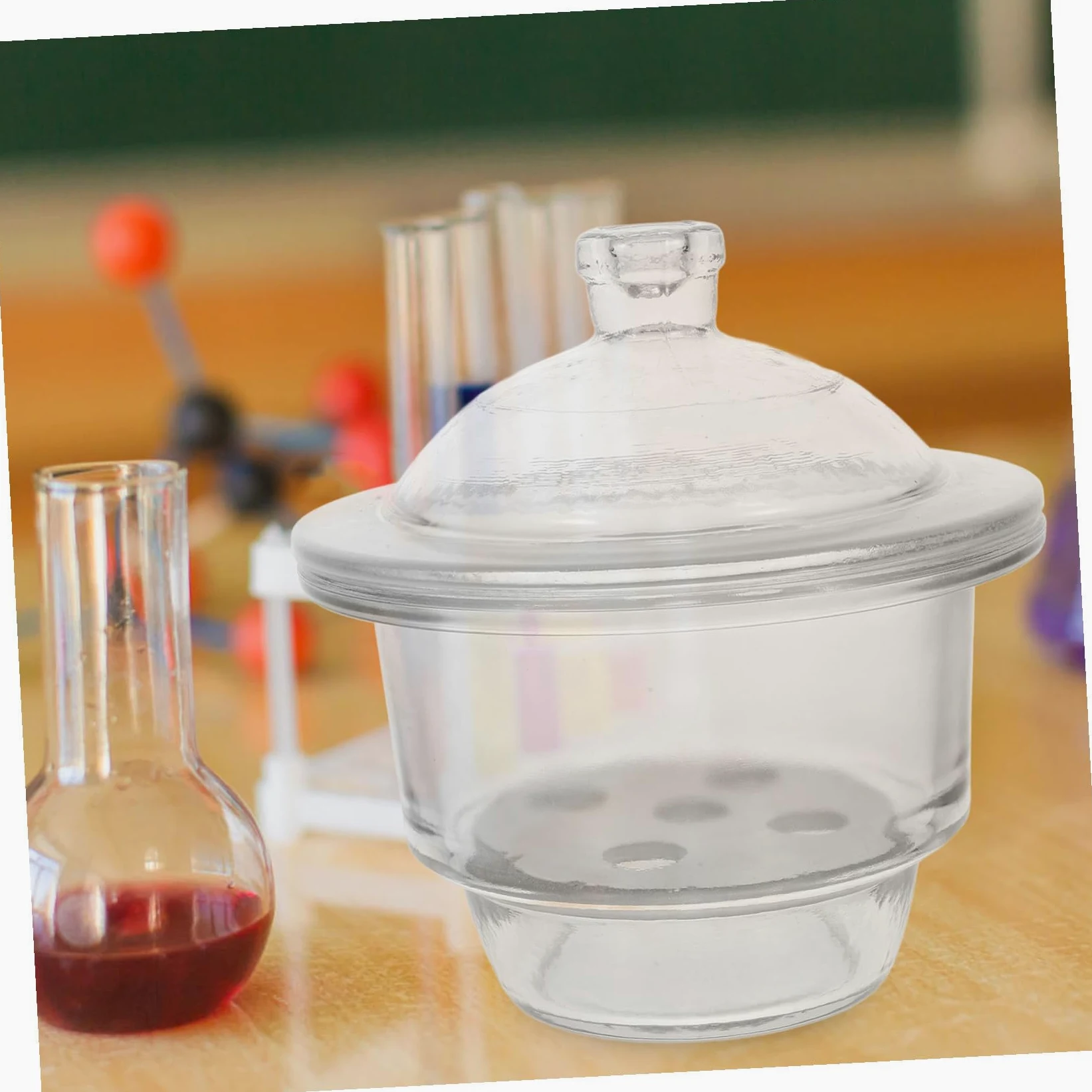 ULTECHNOVO Secadora al Vacío de Vidrio para Laboratorio 150 Mm, Botella Desecadora Química Resistencia Corrosión, Frasco Secador Durable para Uso Científico Industrial