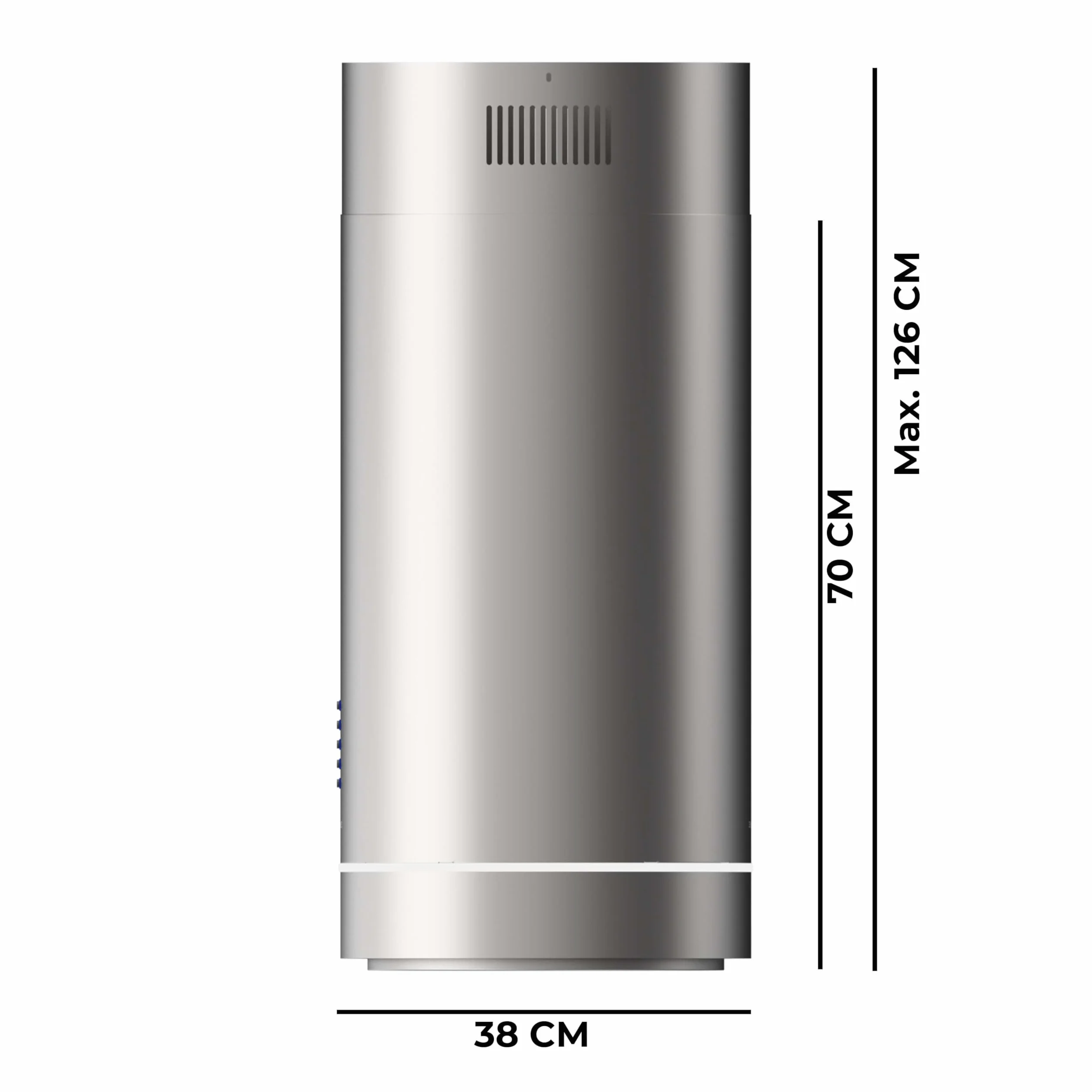Cecotec Campana Extractora 38cm Isla Redonda Bolero Flux Ire 388000 Inox A++ 800M3/H 210W