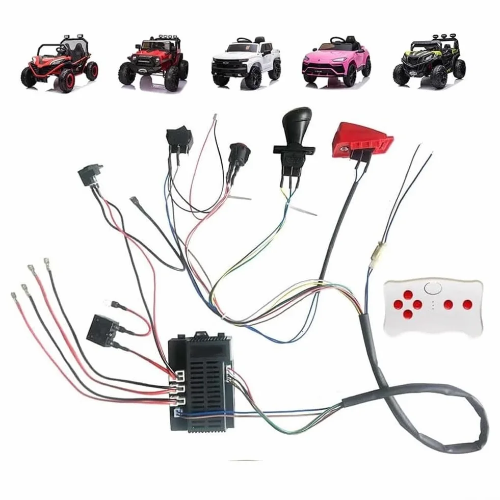 Arnés de cableado vehículo eléctrico niños 12V 40A 200W 2 kits control remoto 4G