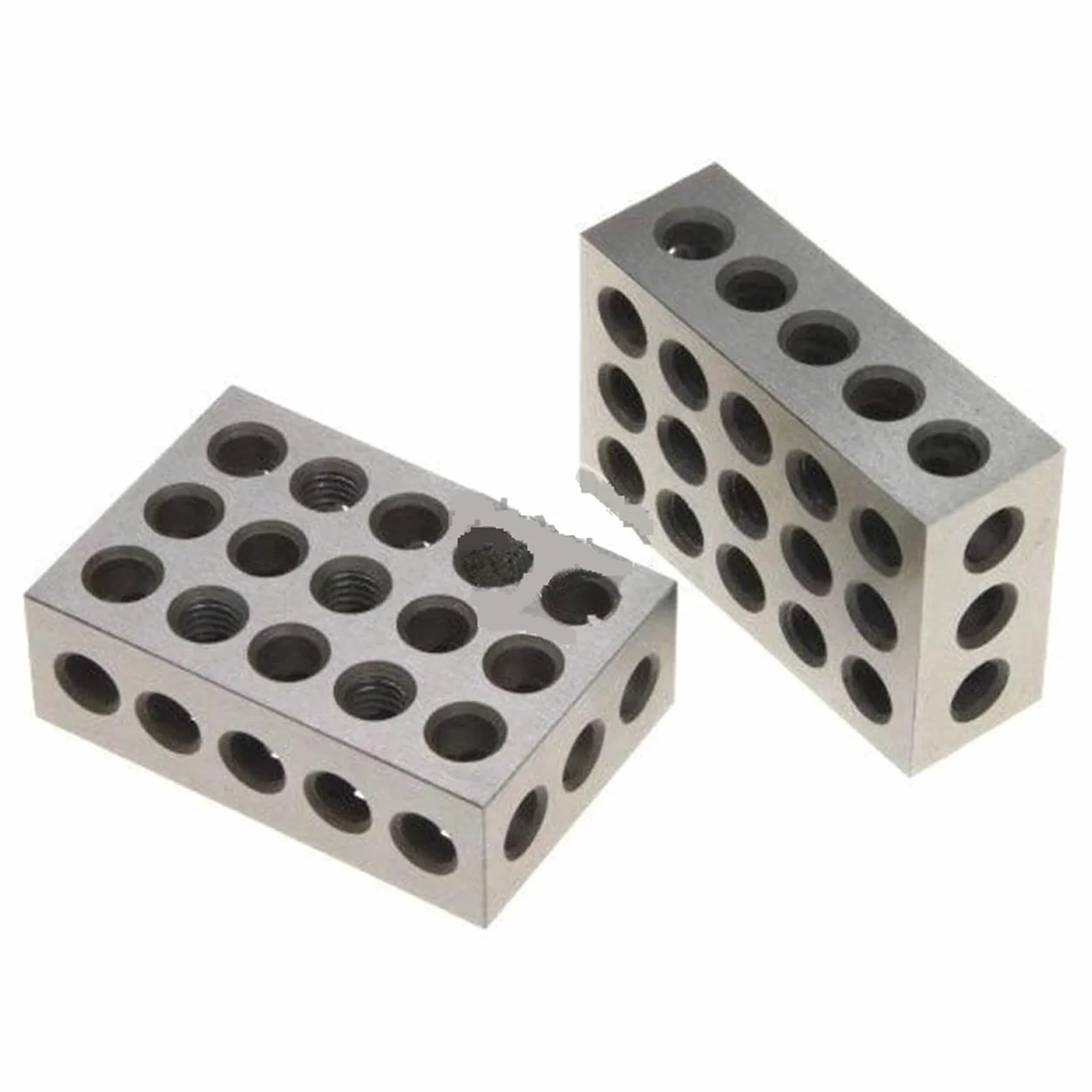 Bloques patrón paralelos Juego de bloques de sujeción paralelos con calibre de precisión de 23 orificios de 1, 2 y 3" con llave de tornillo(1-2-3 INCHwithwrench)