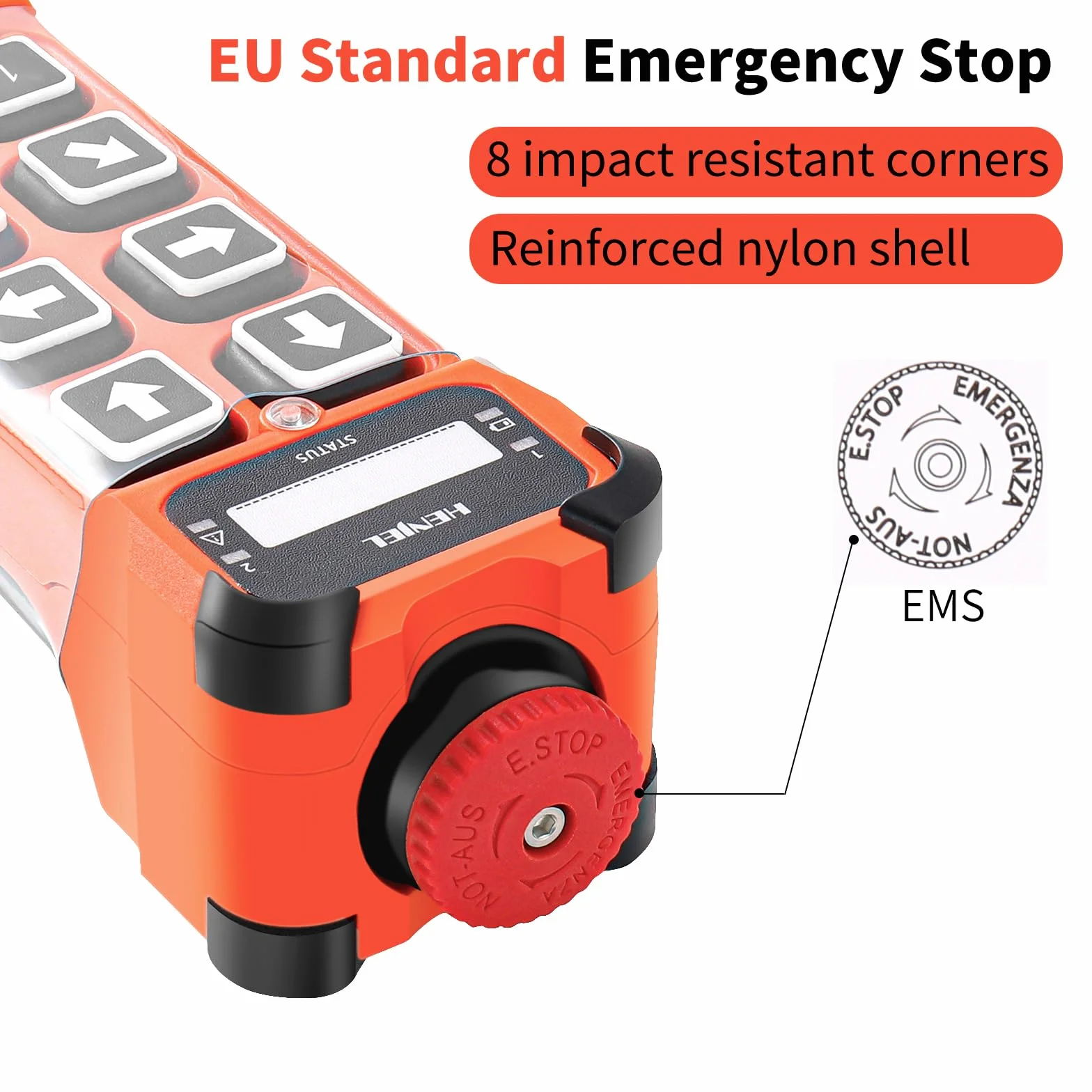 Mando a distancia inalámbrico para grúa industrial de 2 Doble Velocidad 8 botones 24V 48V 220V para polipasto eléctrico de cadena Puente grúa móvil Camión volquete 2 Transmisores y receptor 24-264V