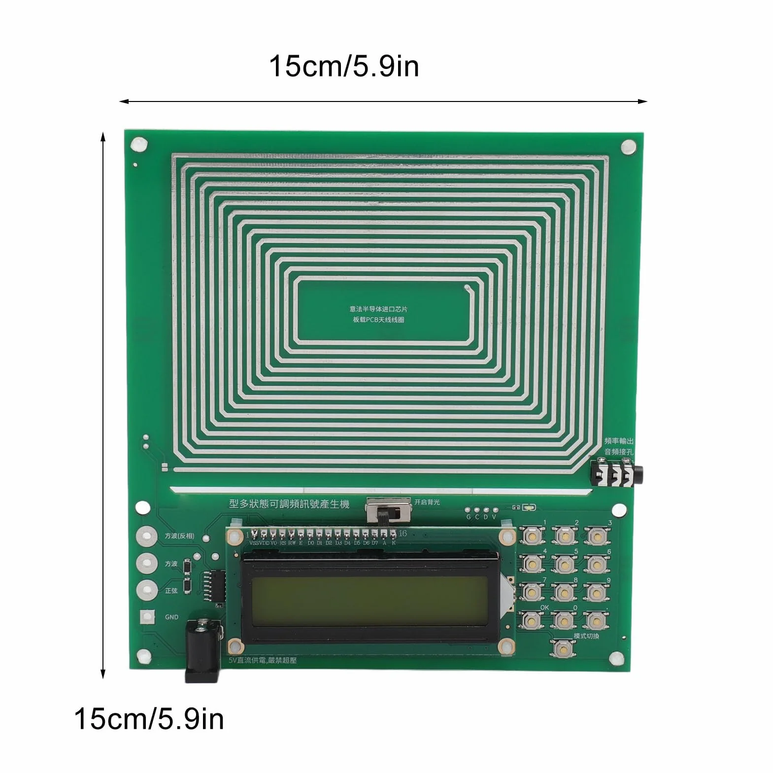 Generador de Onda Schumann, Resonador de Audio Ajustable de 0,01 a 100000 Hz, Pulso de Frecuencia Ultrabaja Sinusoidal Pura de 7,83 Hz