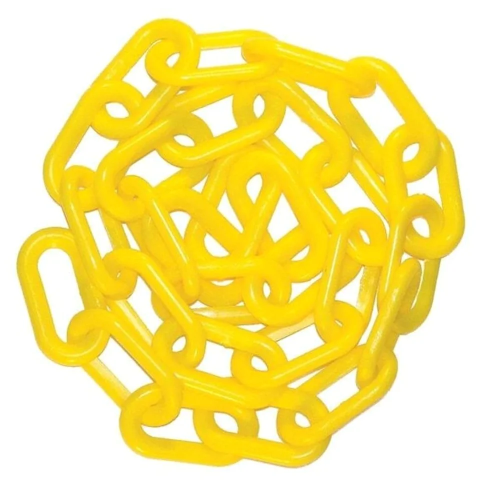 Sr. Cadena 51002 – 50 Heavy Duty Plástico Cadena de barrera, 2 ", 50", amarillo