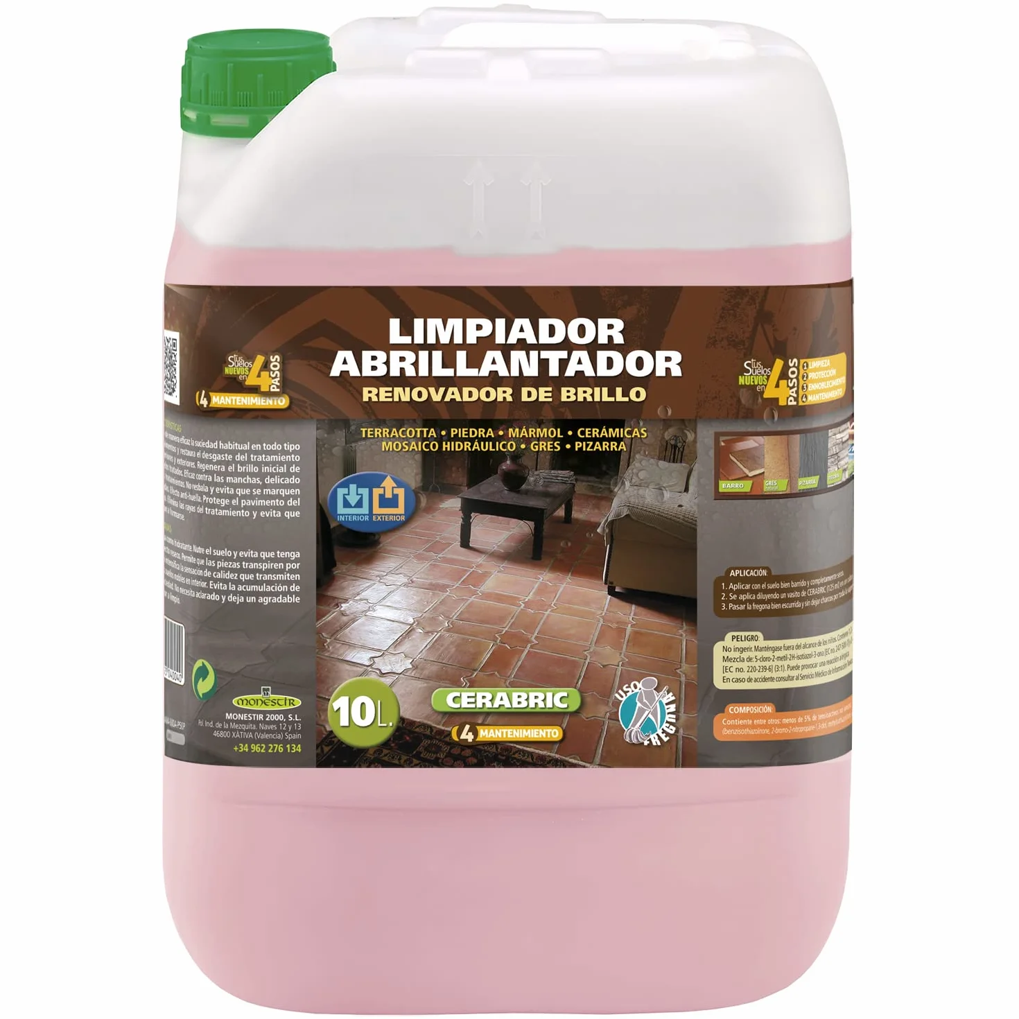 Monestir - Cerabric Limpiador Abrillantador Renovador Brillo - 10 Litros