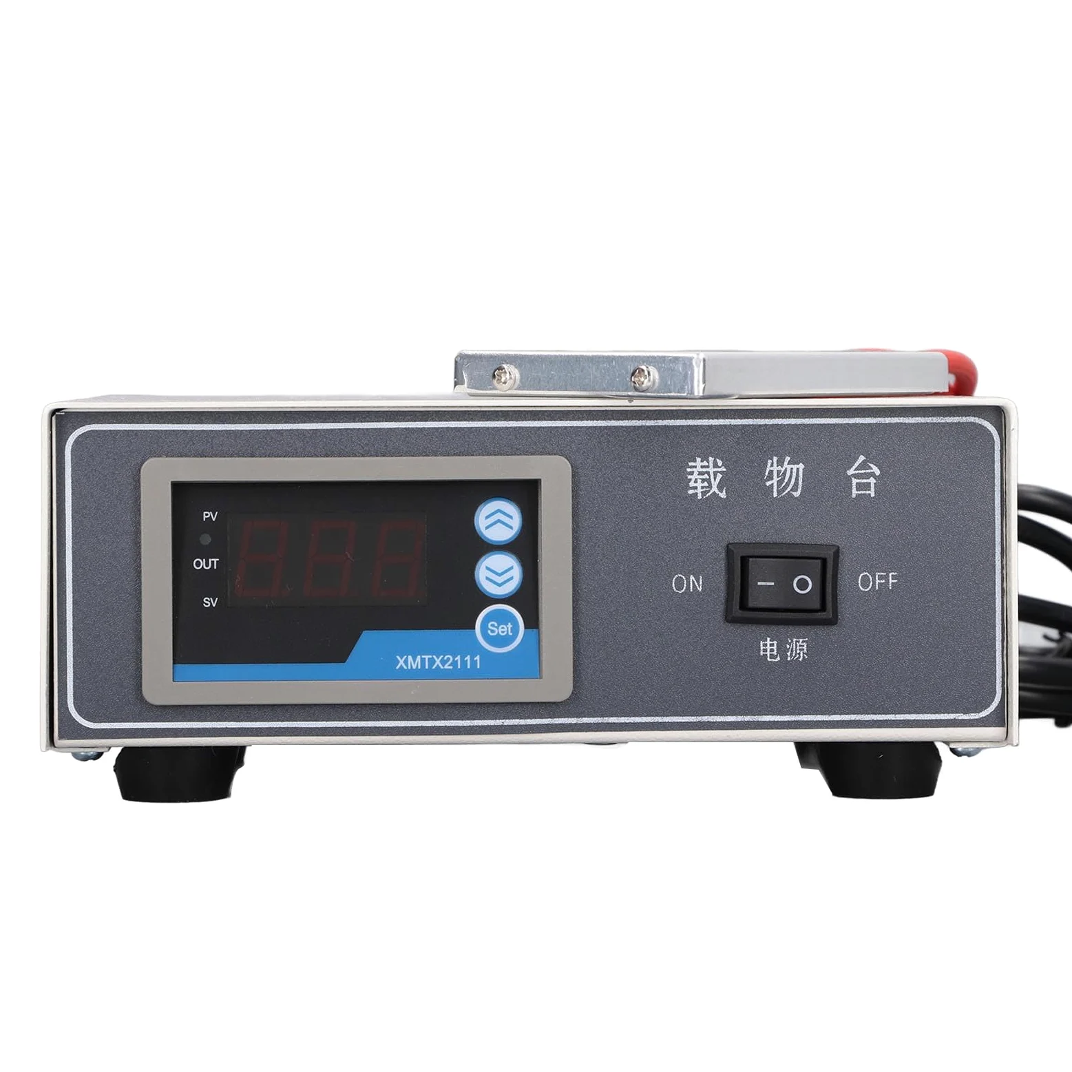 Luocute Etapa de Control de Temperatura para Microscopio, Calentador de Portaobjetos con Pantalla Digital de 75 W con Termostato Constante para Placa Calefactora de Laboratorio y (Enchufe Europeo