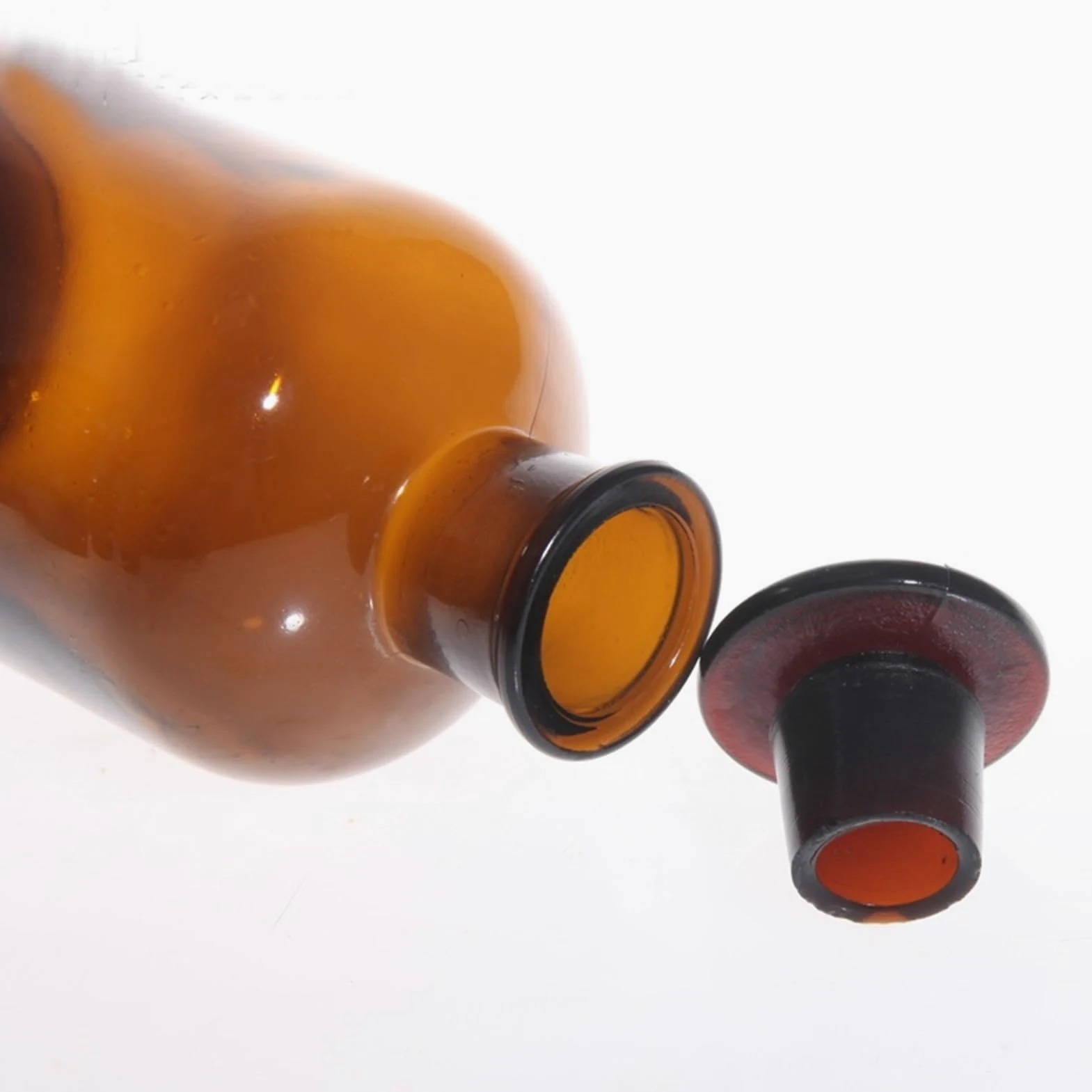 Botella para reactivos de Laboratorio, Botella de reactivo de Vidrio Transparente/Cepillado de Boca Estrecha/Ancha de 60 ml a 500 ml (Paquete de 2 Unidades)(2 250mL 2pcs)