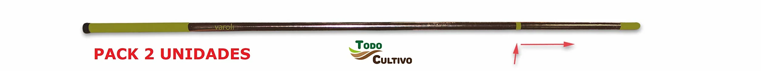 Vara de aceituna de fibra VAROLI 2,5 metros de longitud. PACK 2 UNIDADES. Más equilibrada y ergonómica: Menos esfuerzo en su uso.