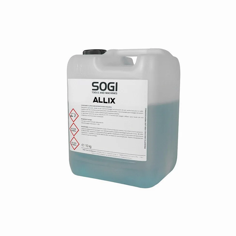 Limpiador SOGI ALLIX para eliminación de suciedad, limpieza, desengrasado de acero inoxidable y aluminio - de 1L a 25KG (Formato: 10 kg)