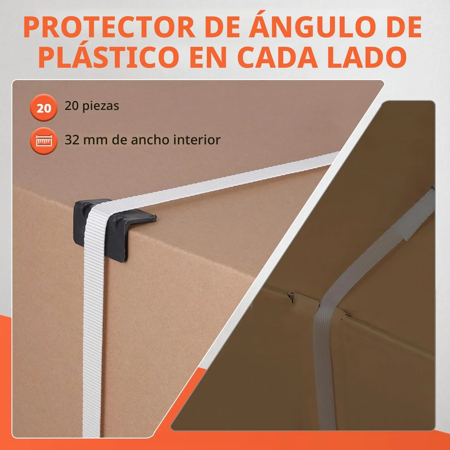 BAOSHISHAN Kit de flejado con tejido textil para embalaje de palés (tensor 2 en 1 + flejado textil de 100 m + 100 hebillas de embalaje de fosfatación + 20 esquinas de embalaje)