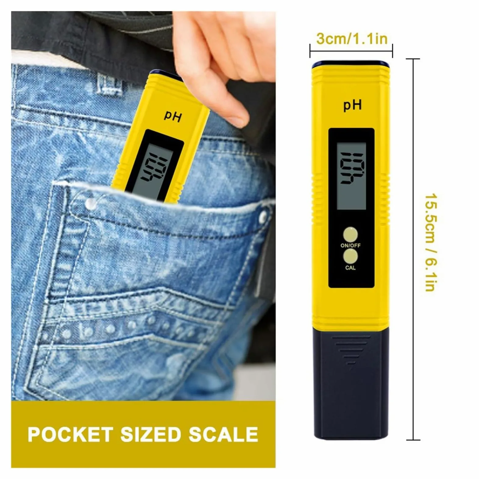 Medidor de PH Digital LCD portátil for elaborar cerveza, acuario, piscina, agua, vino, orina, Tds, autocalibrador, 10 Uds, Probador preciso