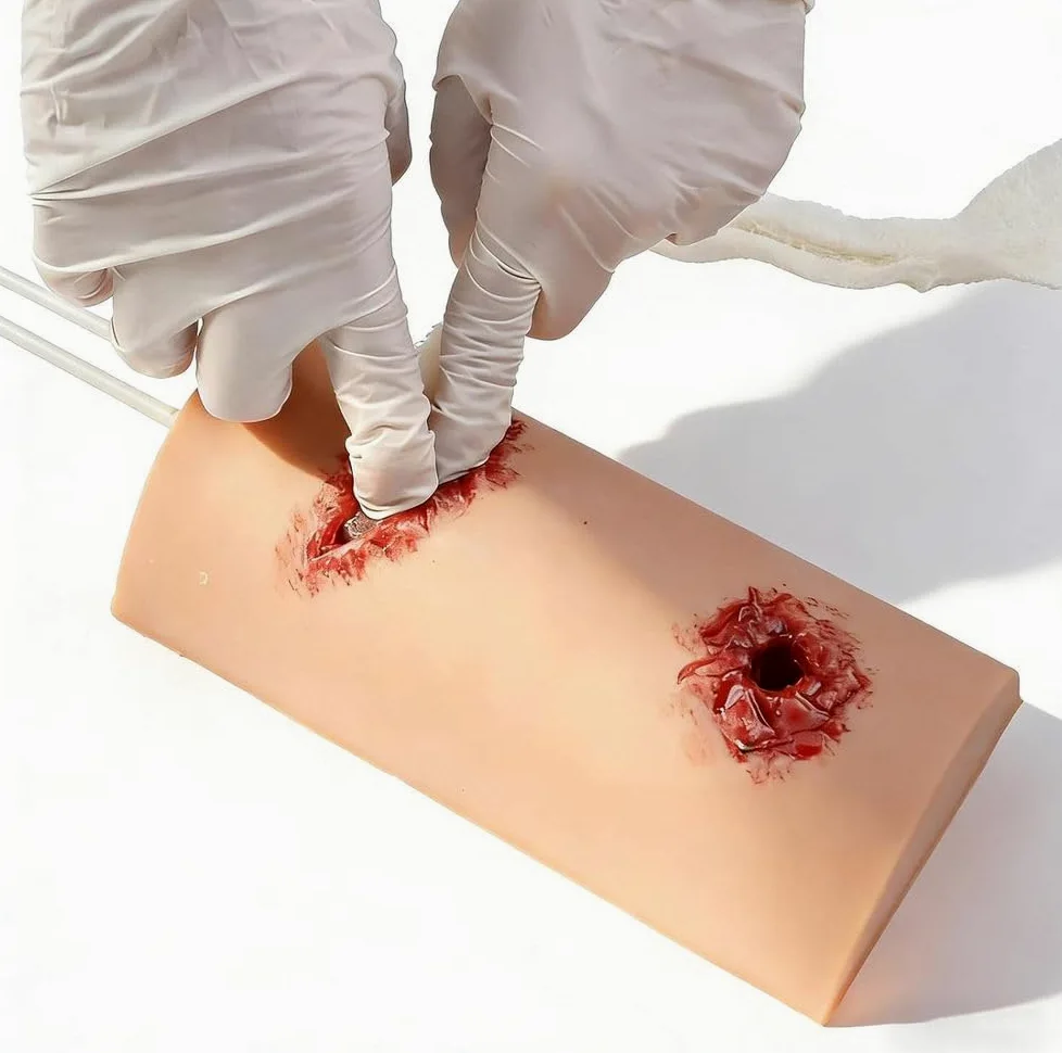 Simulador de Entrenamiento de Heridas Modelo de Brazo con Torniquete Simulador de Control de Hemorragias Modelo de Entrenamiento con Torniquete para Laceraciones Kit de Práctica de Suturas