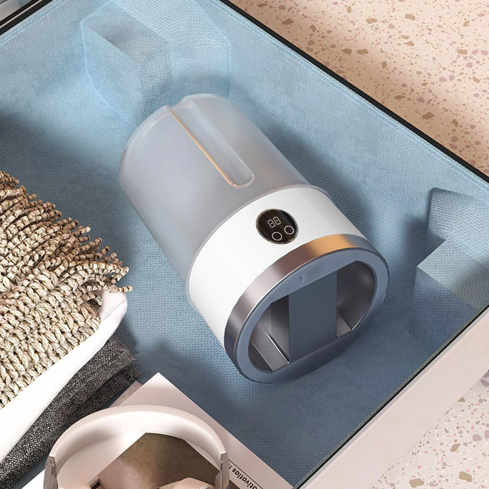 Mini Lavadora Portátil Plegable USB 1L con 2 Programas de Lavado para Viajes Camping