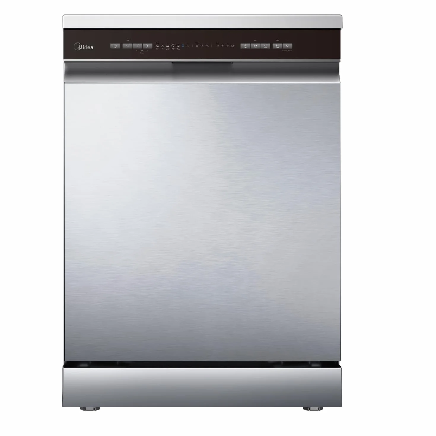 Midea Lavavajillas 60 cm Inox 14 servicios Libre instalación Compacto 10 Programas Filtro Antibacterias Programación Horaria