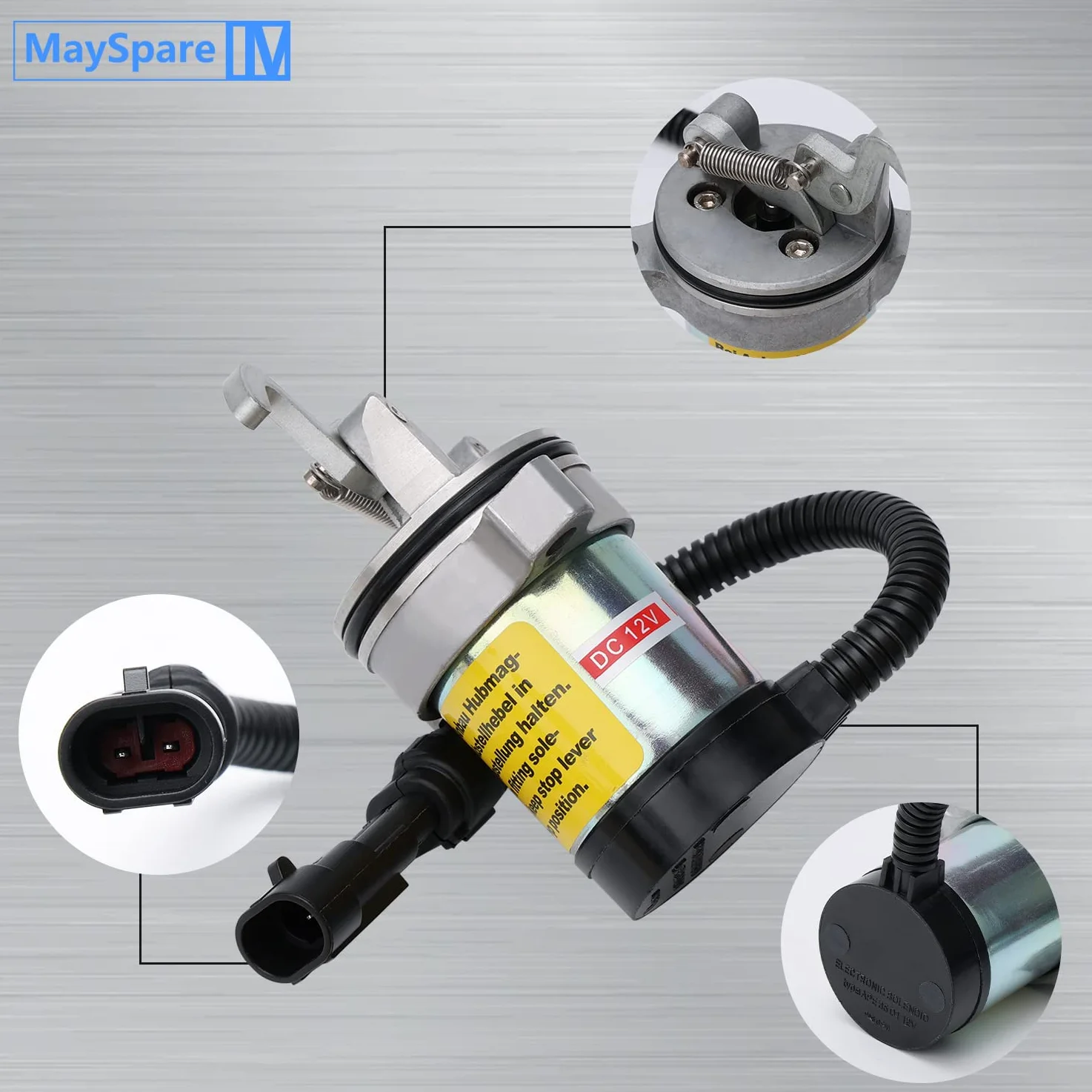 Mayo de combustible apagado solenoide 04103812 04103808 para Deutz F3L F3 M F4L F4 M 1011 2011 Motor 12 V