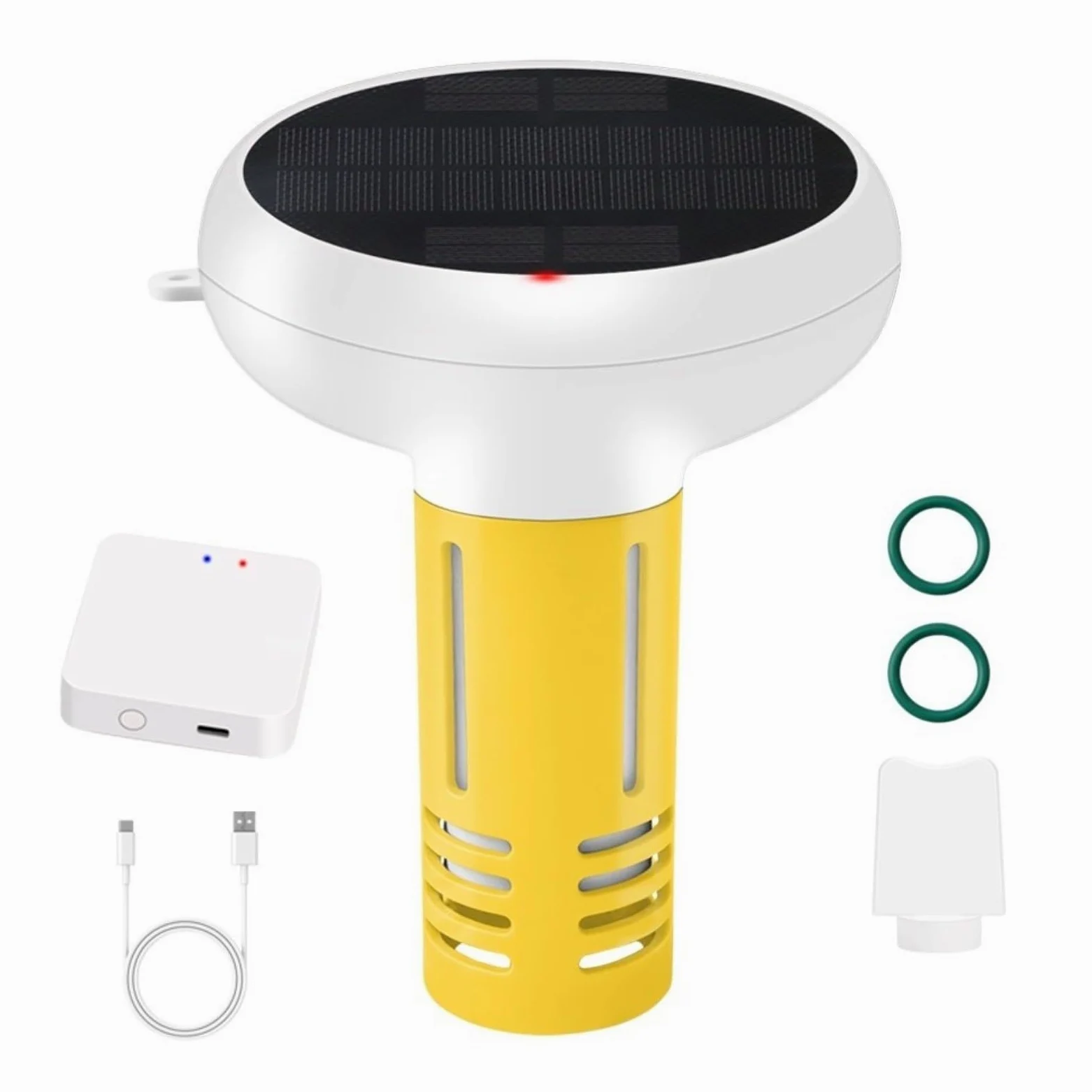 Monitor inteligente de calidad del agua 7 en 1 para Tuya, probador digital de temperatura de conductividad ORP de pH para piscina, spa de agua salada, control de aplicación en tiempo real (A)