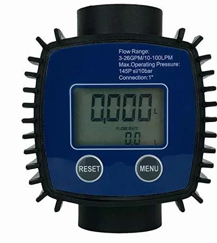 KATSU Contador de Flujo Electrónico de Turbina para Combustible Diésel, Caudalímetro 1" NPT