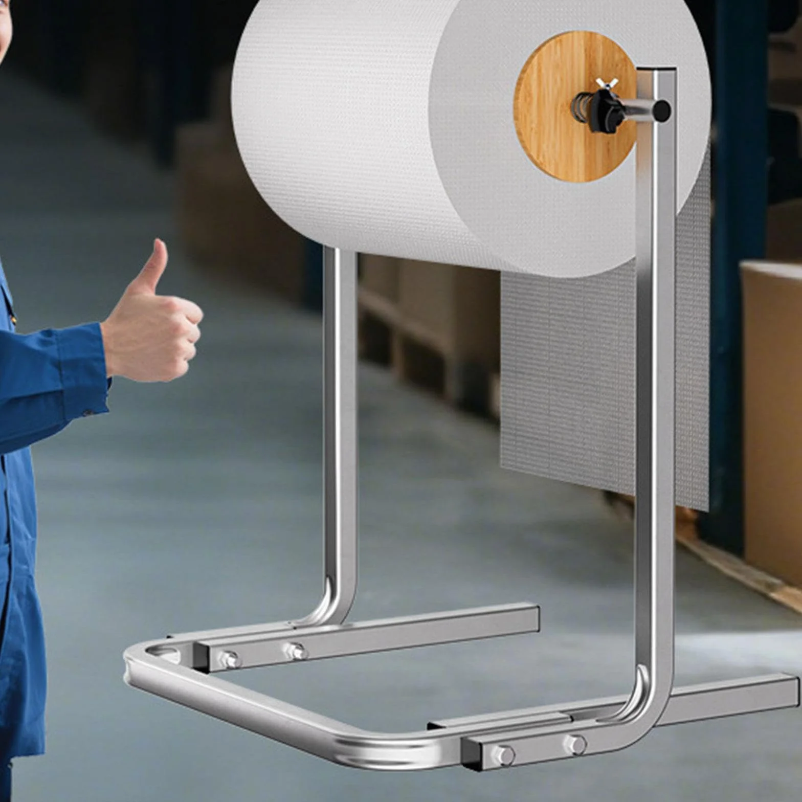 Dispensador de Rollo de Plástico de Burbujas Equipo de Embalaje Soporte Vertical Manual con Control de Tensión Ajustable para Desenrollado Suave, tal como se describe, para Película de 50