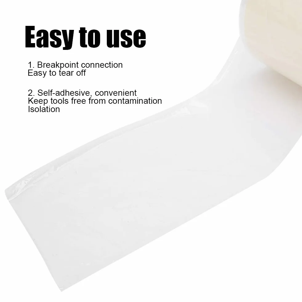 Película de Barrera para Tatuajes 1200 Hojas Desechable Impermeable Transparente
