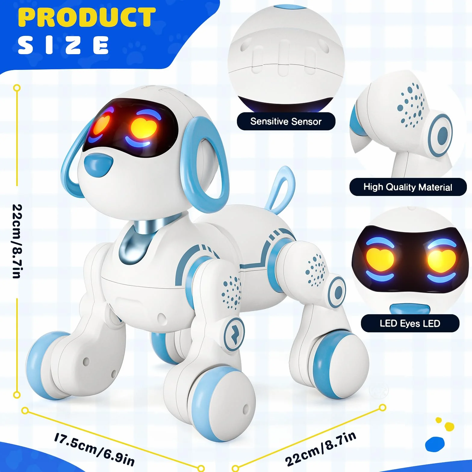 Intelligenter Roboterhund RC Hundespielzeug mit Touch und Follow-Funktionen
