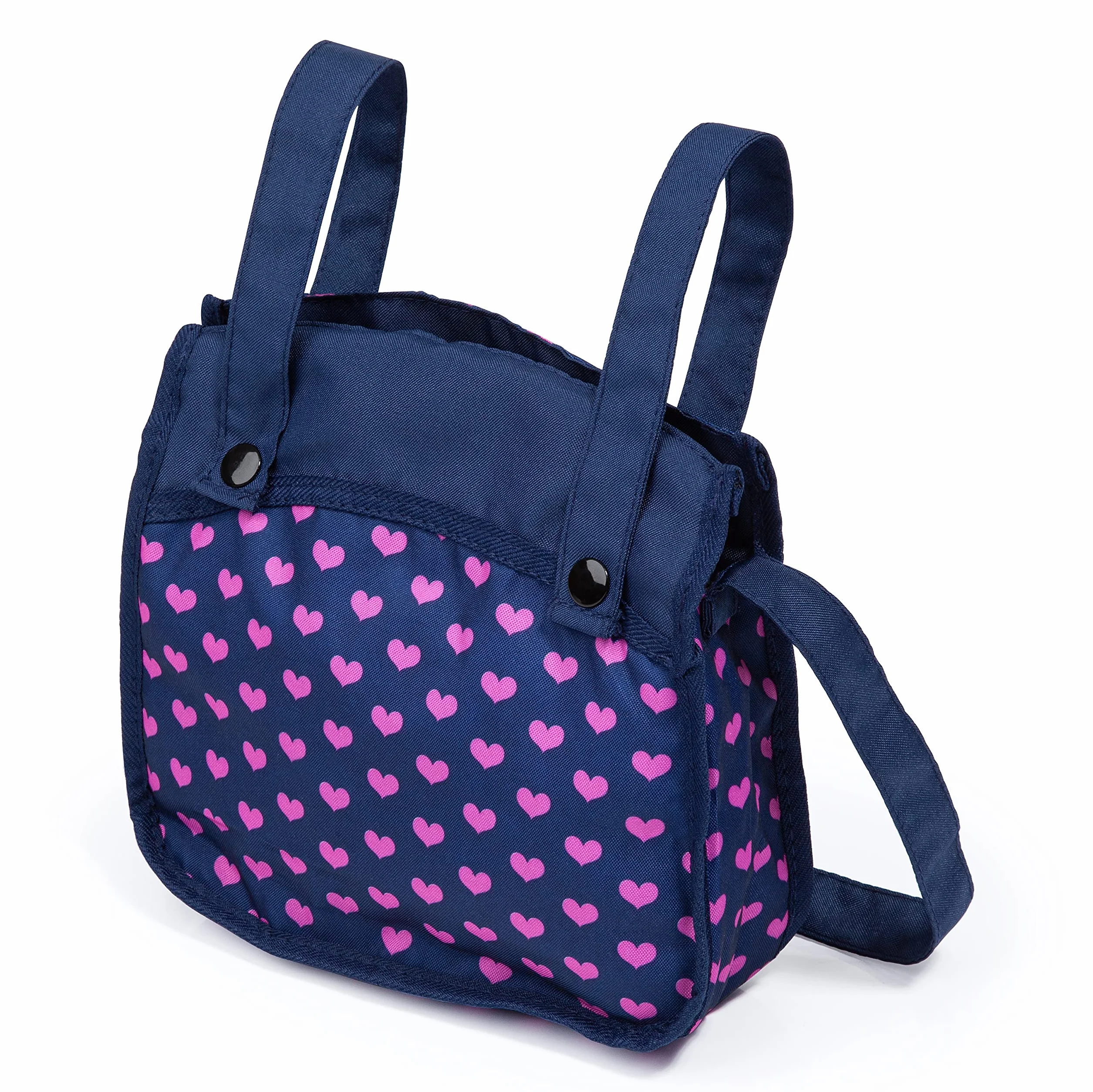 Bayer Design Cochecito de Muñeca Gemelas, Carrito Paseo Ajustable en Altura, Plegable, Azul Unicornio Corazones