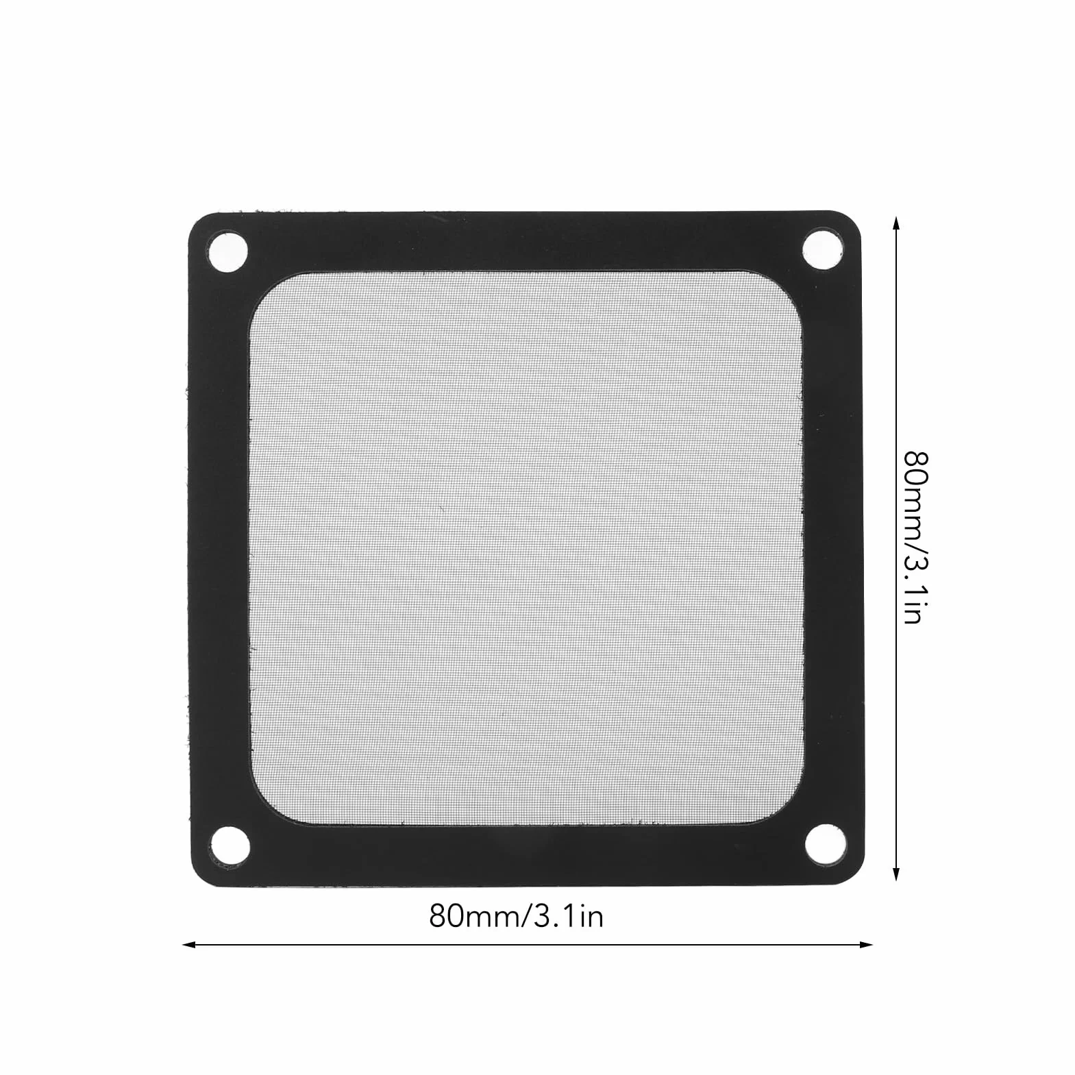 Jectse 5 Filtros de Malla Antipolvo para Caja de PC, 80 x 80 mm, Cubierta de Filtro de Polvo de Nailon, Marco Magnético