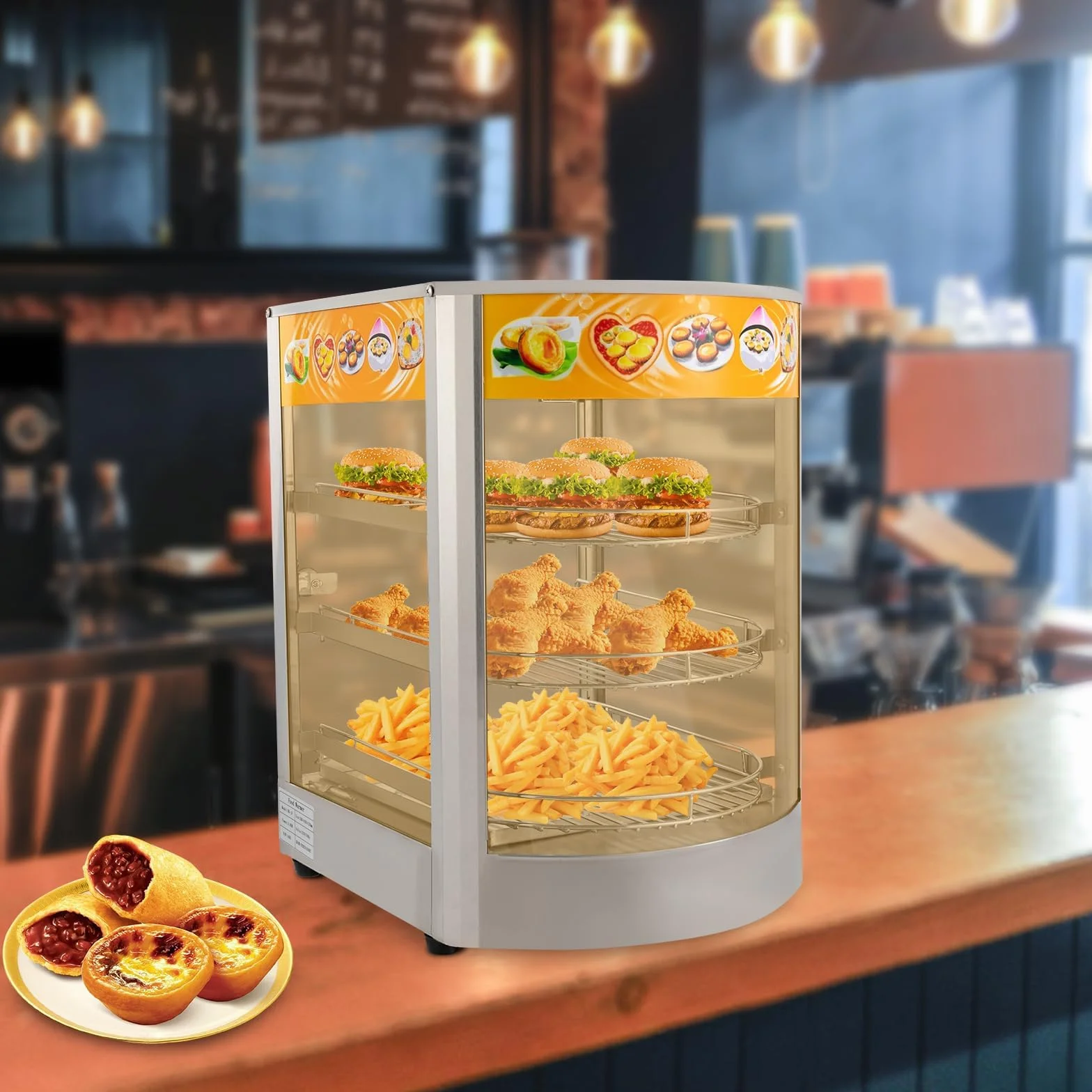 Armario de calor cocina comercial 800 W 3 niveles 30-85 ℃