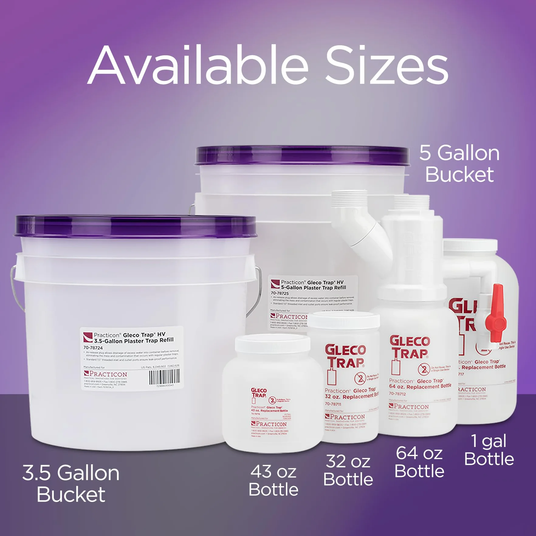 Practicon 7078713 Gleco Trampa System, 64 oz