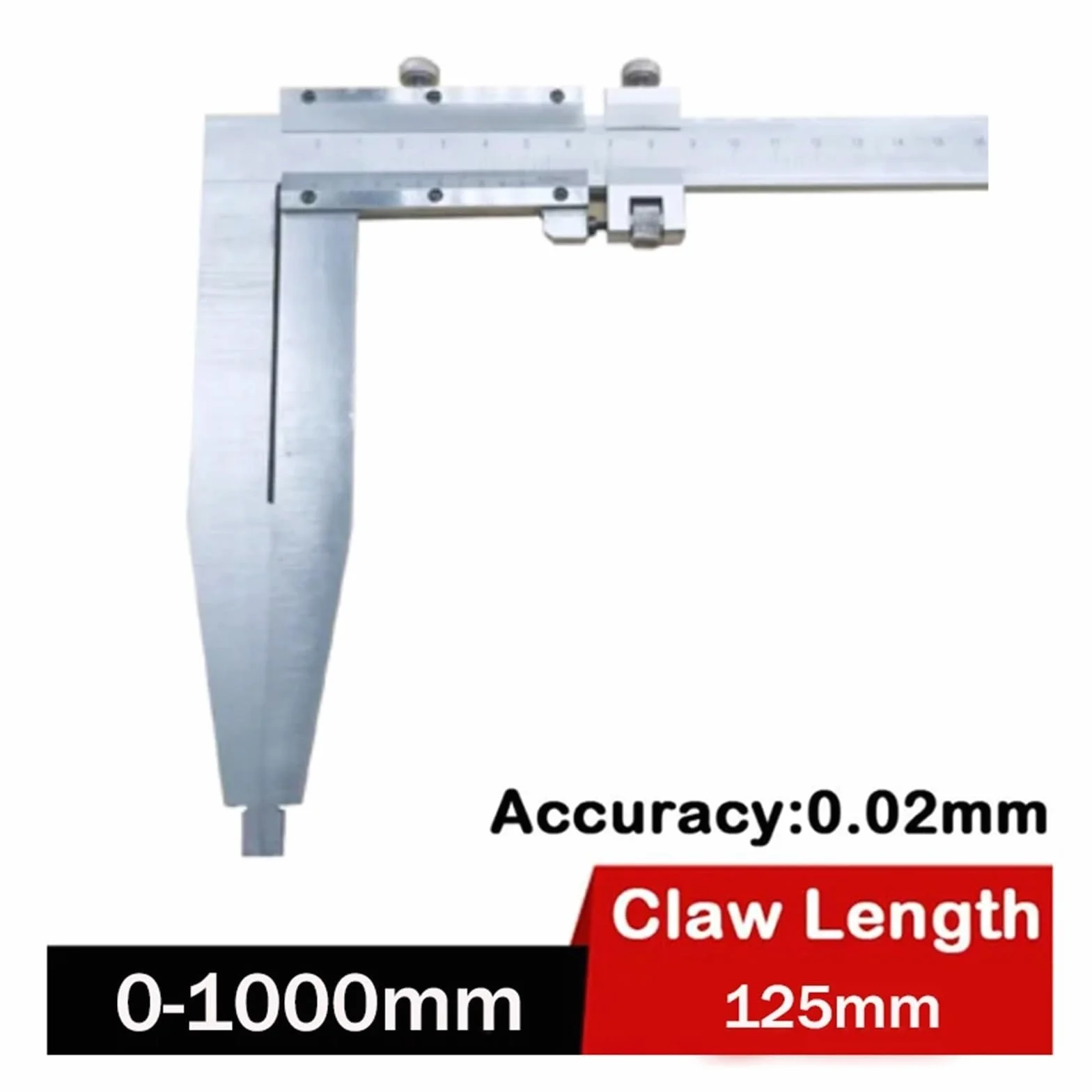 0-500mm 600mm 1000mm 1500mm 2000mm 2500mm 3000mm Calibre Vernier de Alta Resistencia calibrador Vernier calibrador Deslizante sin mandíbulas Superiores(1000mm)