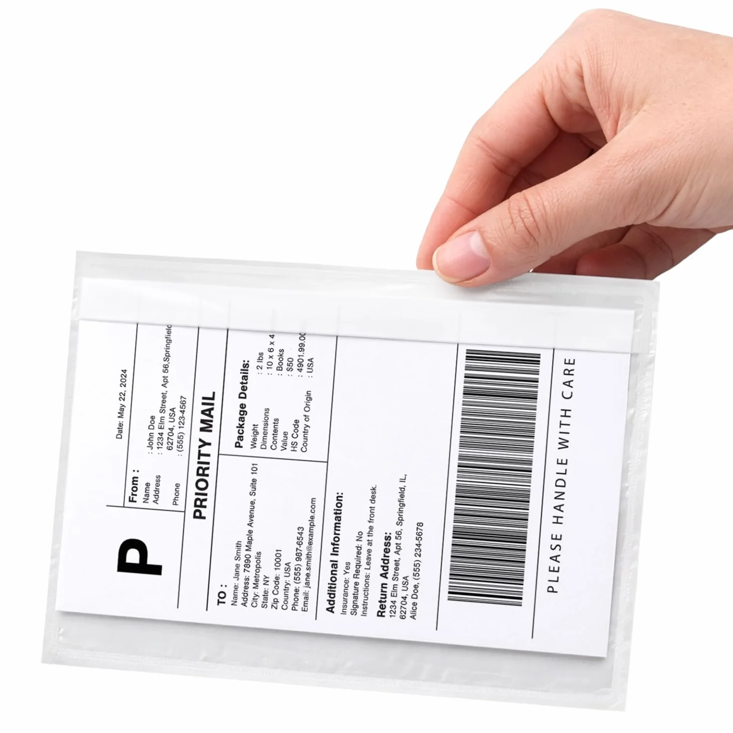 Sobres portadocumentos C6 175x129mm autoadhesivos transparentes para envío Netuno 2000