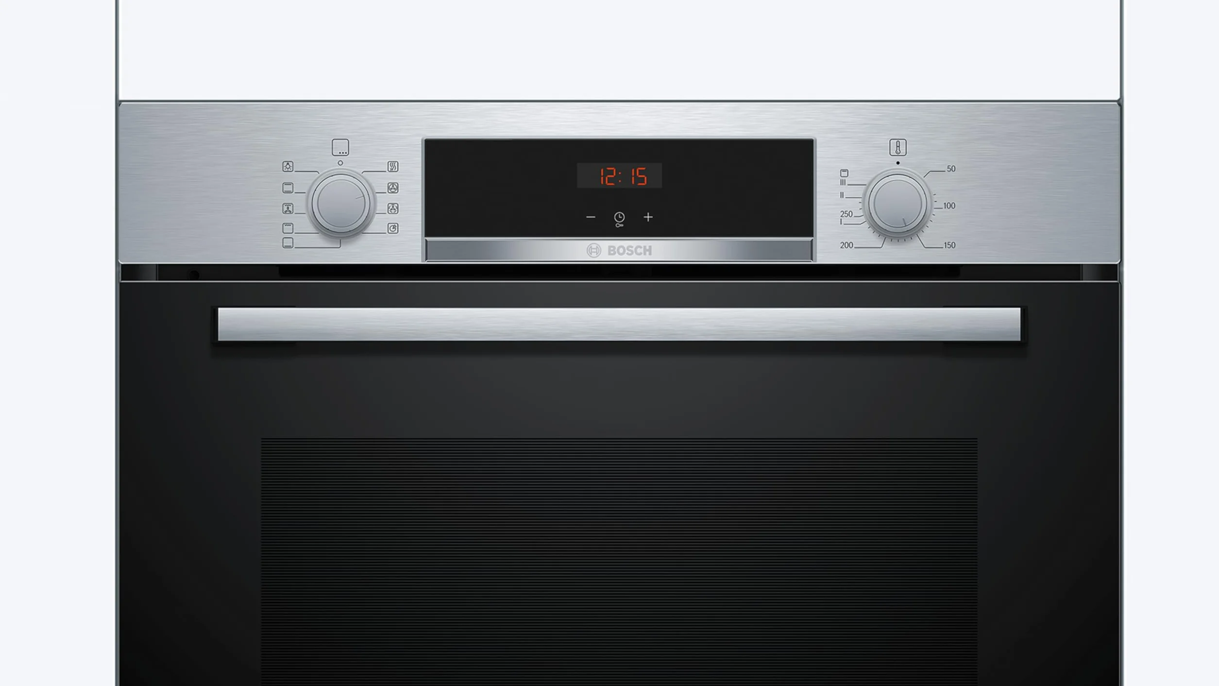 Bosch Horno Multifunción Serie 4 60 cm 3D Hotair Asistente de limpieza con agua Acero HBA514ES3