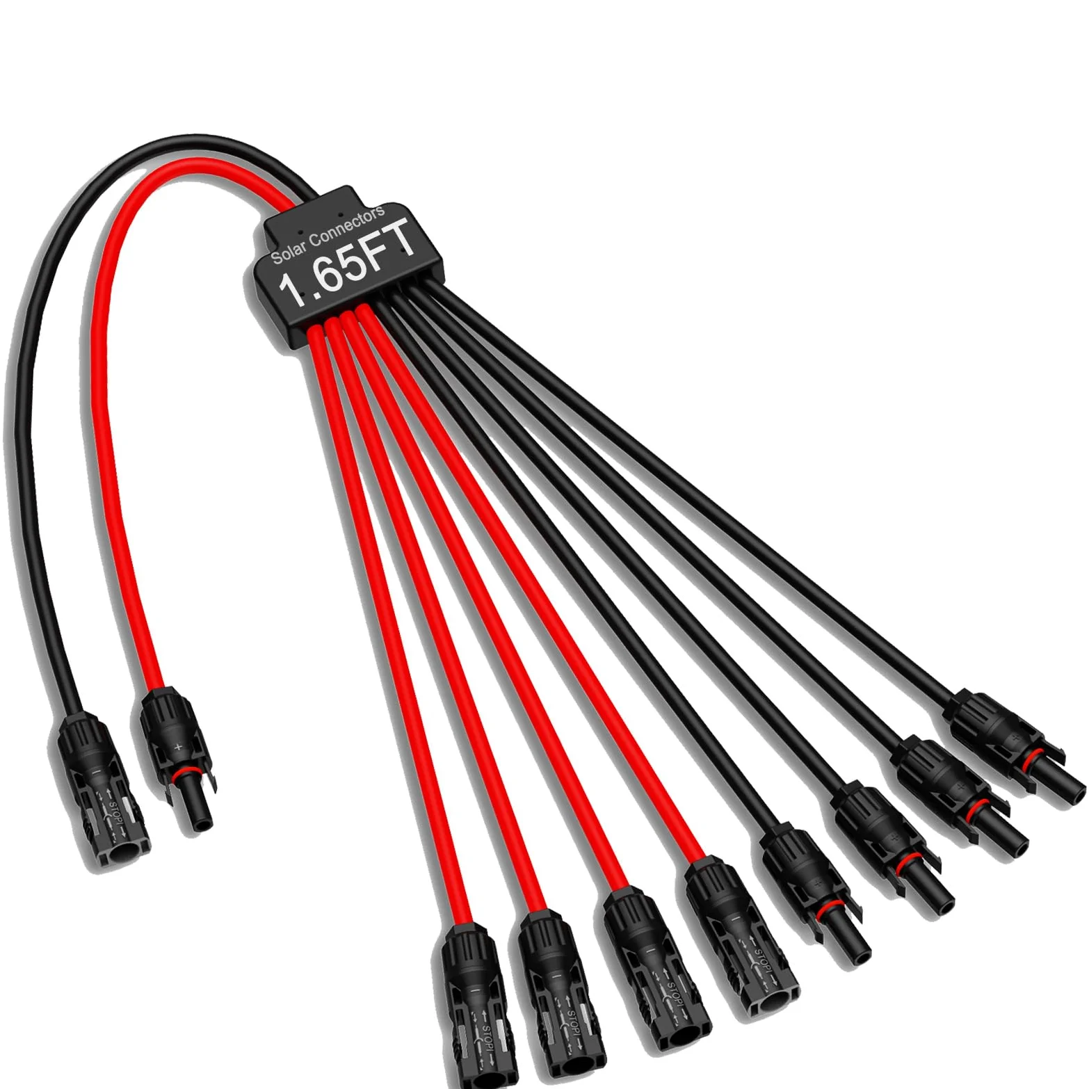 Conectores solares para 2-3-4 paneles solares, conectores de paneles solares sin herramientas, divisor de panel solar impermeable, adaptador paralelo de rama de 2 a 8 Y para extensión de cable