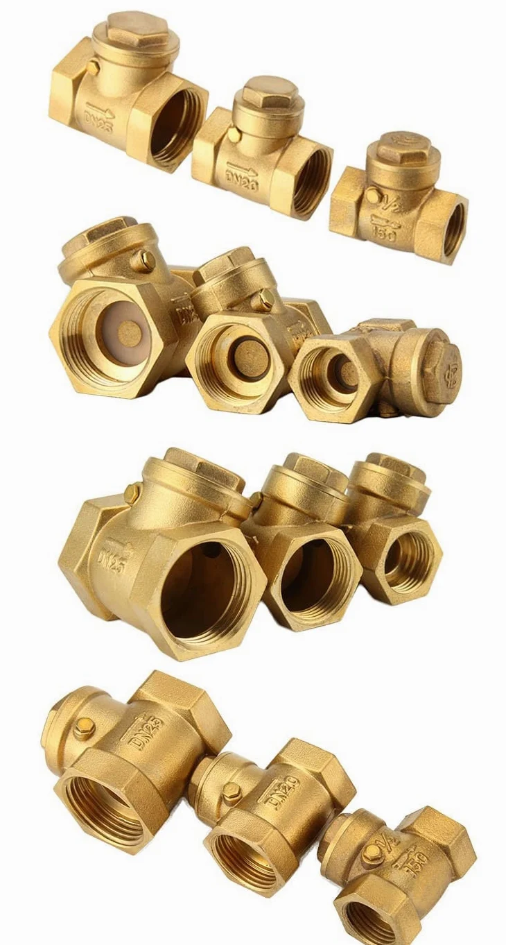 Válvula de retención oscilante sin Retorno latón, Hilo Femenino, 232PSI, reflujo Agua, DN32, DN40, DN50, Opcional, 1 Uds(DN40)