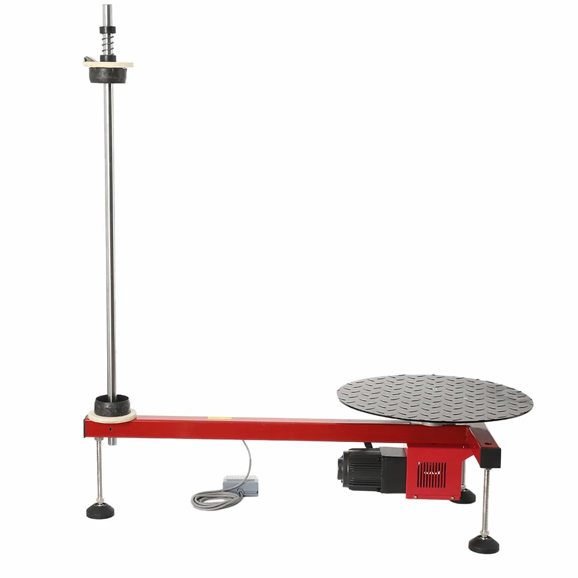 Empacadora de Película Envolvente Eléctrica Tipo T, 30 RPM 100KG Carga Máxima, Envolvedora de Palets con Pedal, Máquina de Envoltura de Cartón para Cajas de Logística Exprés