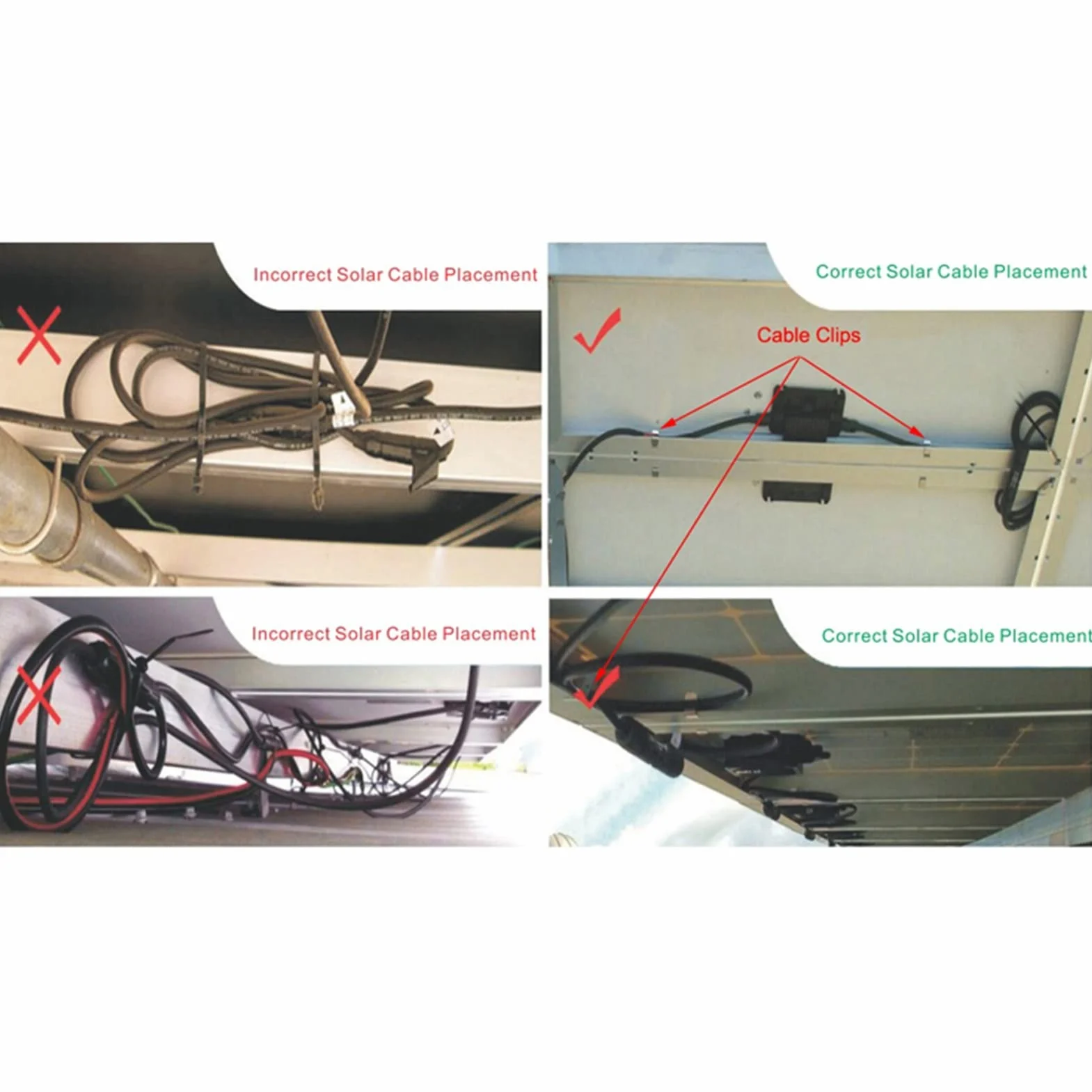 Clip para cable de energía solar Clips de cable solar fáciles de instalar componentes del sistema de montaje en tierra para el montaje de estructuras de panel solar(400 pieces)