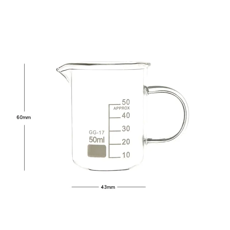 Vaso medidor de Vidrio de borosilicato con asa (800 ml x 2 Piezas) (Un Color, 250 ml x 2 Piezas)