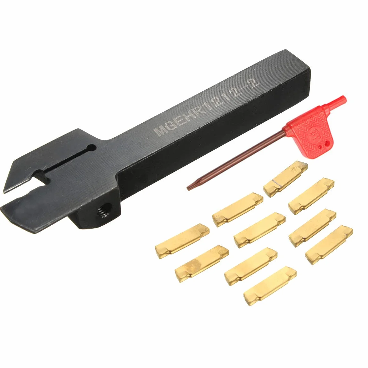 Maizoon CNC Boring Bar Holder MGEHR1212-2 12x100 mm + 10pcs MGMN200-G Inserto de Carburo