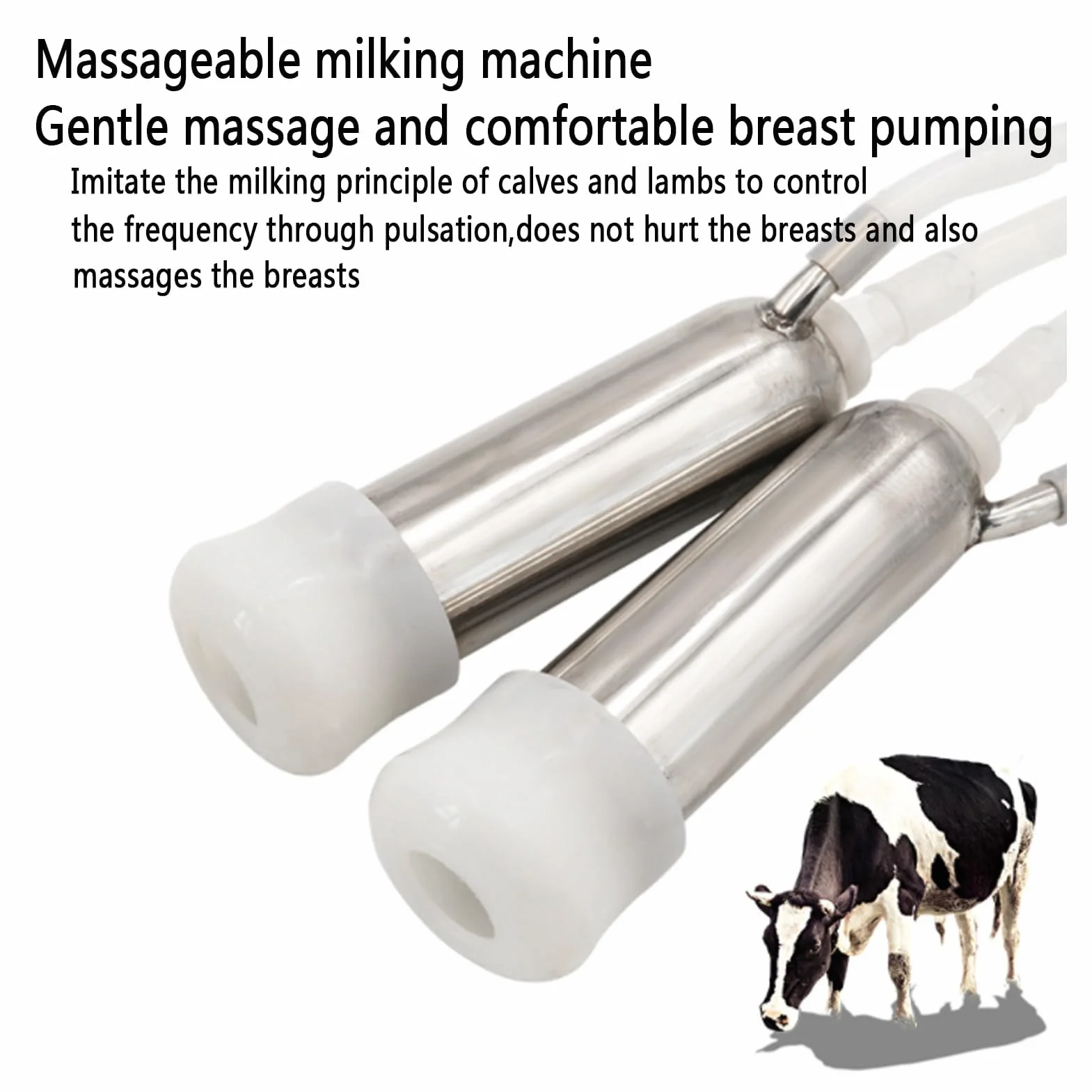 Máquina de Ordeño Eléctrica a Pulsos 3L/5L/10L, Ordeñadora Portátil para Cabras y Vacas, Ordeñadora Recargable, Máquina de Ordeño Automática, Equipo de Ordeño para Pequeñas Granjas,Sheep,5L