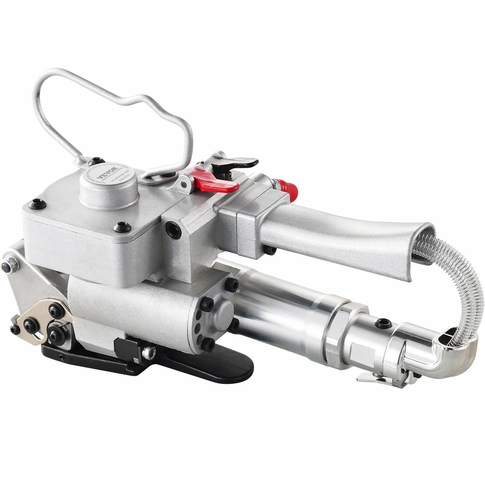 VEVOR Herramienta Flejadora Neumática para Tiras de Plástico PP y PET de 12,7 mm a 19 mm de Ancho Máquina Flejadora de Embalaje Automática con Tensión Máxima de 3500 N Kit de Flejado Manual
