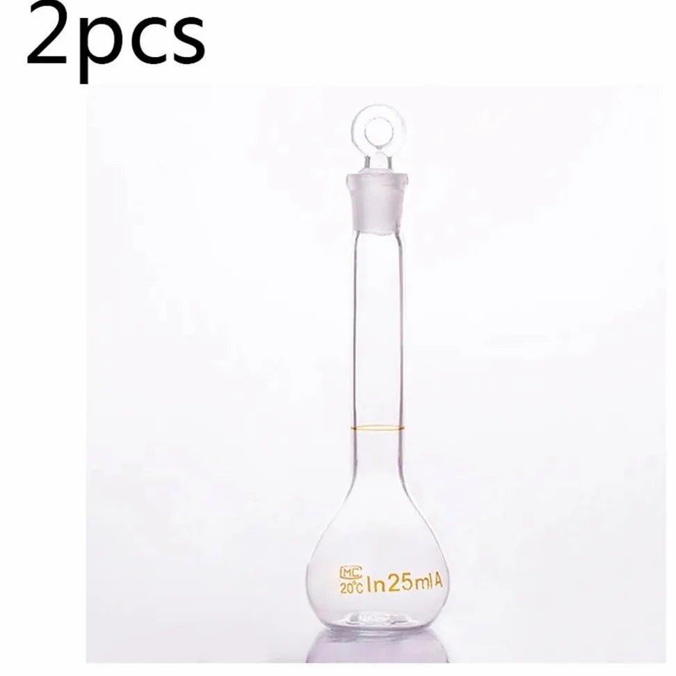 Equipos y suministros de laboratorio Matraz aforado con tapón de 5 ml/10 ml/25 ml/50 ml/100 ml/200 ml/250 ml/500 ml/1000 ml/2000 ml