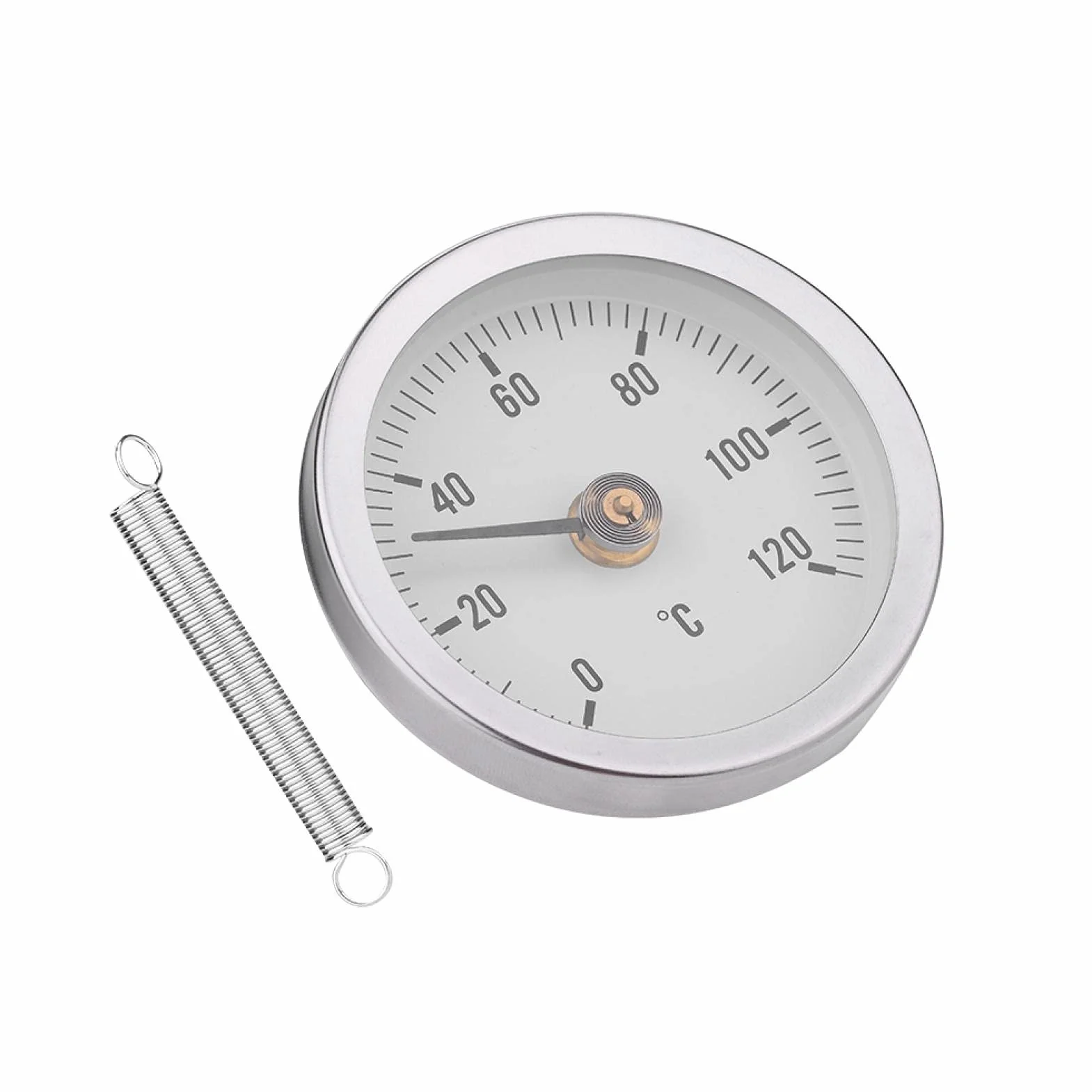 Termómetro Bimetálico 63 mm IP55 Impermeable a Prueba de Polvo para Tubería