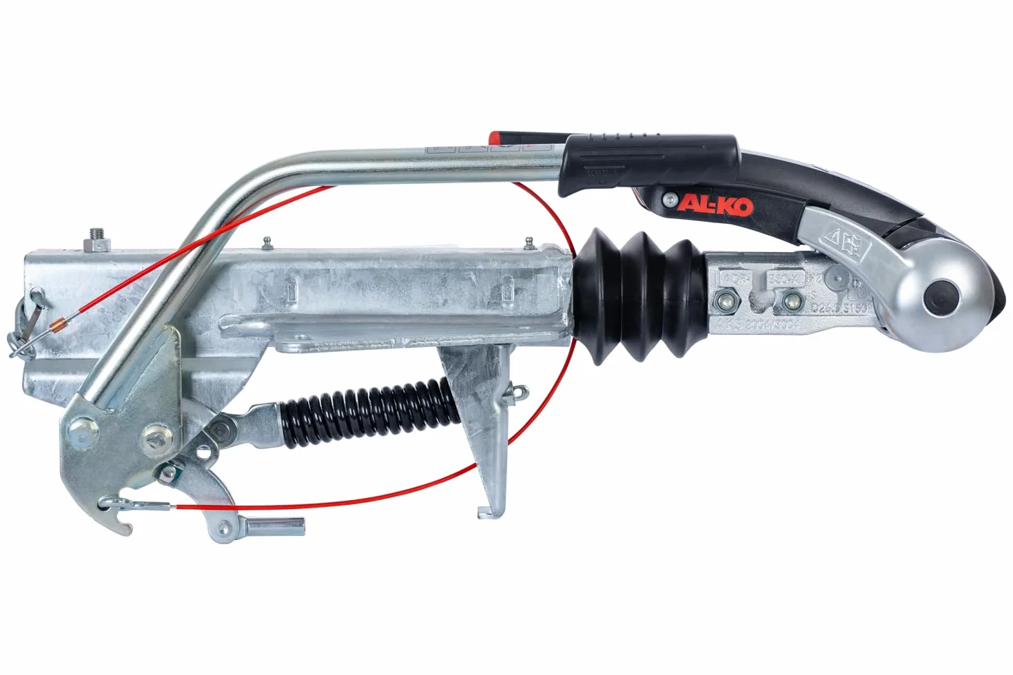 AL-KO Dispositivo de inercia con Enganche AKS3004 para Remolque 251S 1500-2700 kg Lanza en V Freno de inercia con estabilizador Carga Vertical 120 kg Caravana Seguro