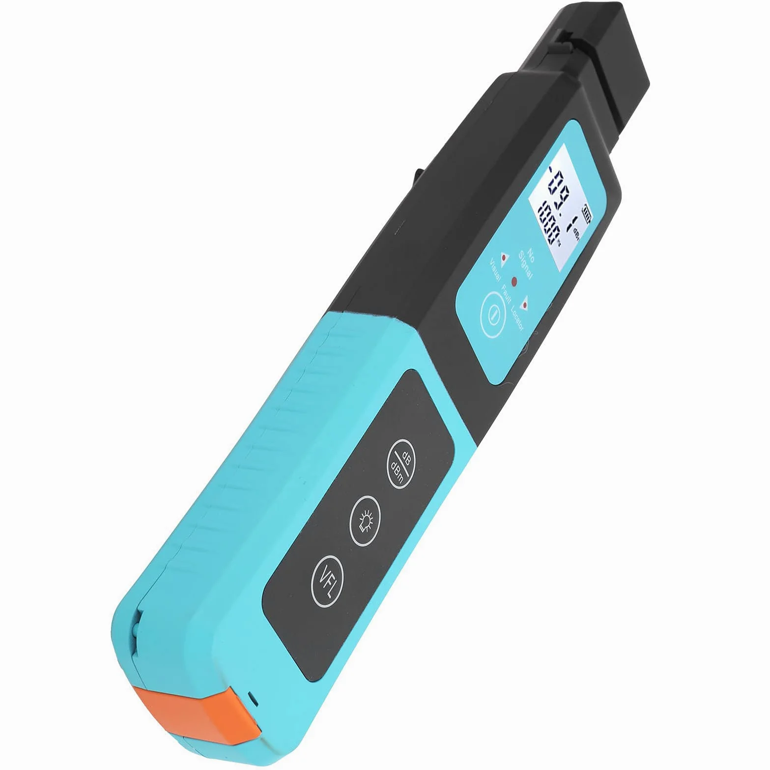 AUA - Identificador de fibra óptica 40, localizador de fallas de fibra portátil de alta sensibilidad, probador universal monomodo multimodo con aviso de zumbador e indicador LED