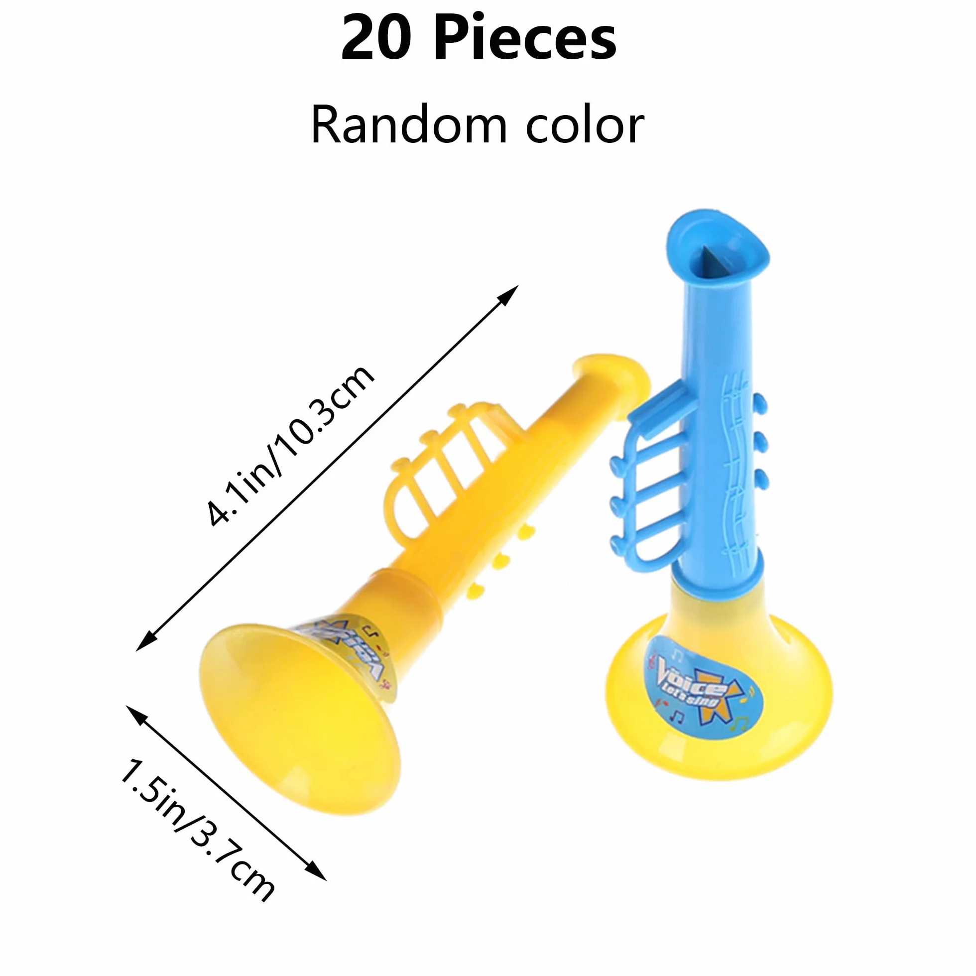 Tocando Mini Trompeta Cuerno Vuvuzela Plástico Niños Accesorios Fiesta Cumpleaños 20 Pcs