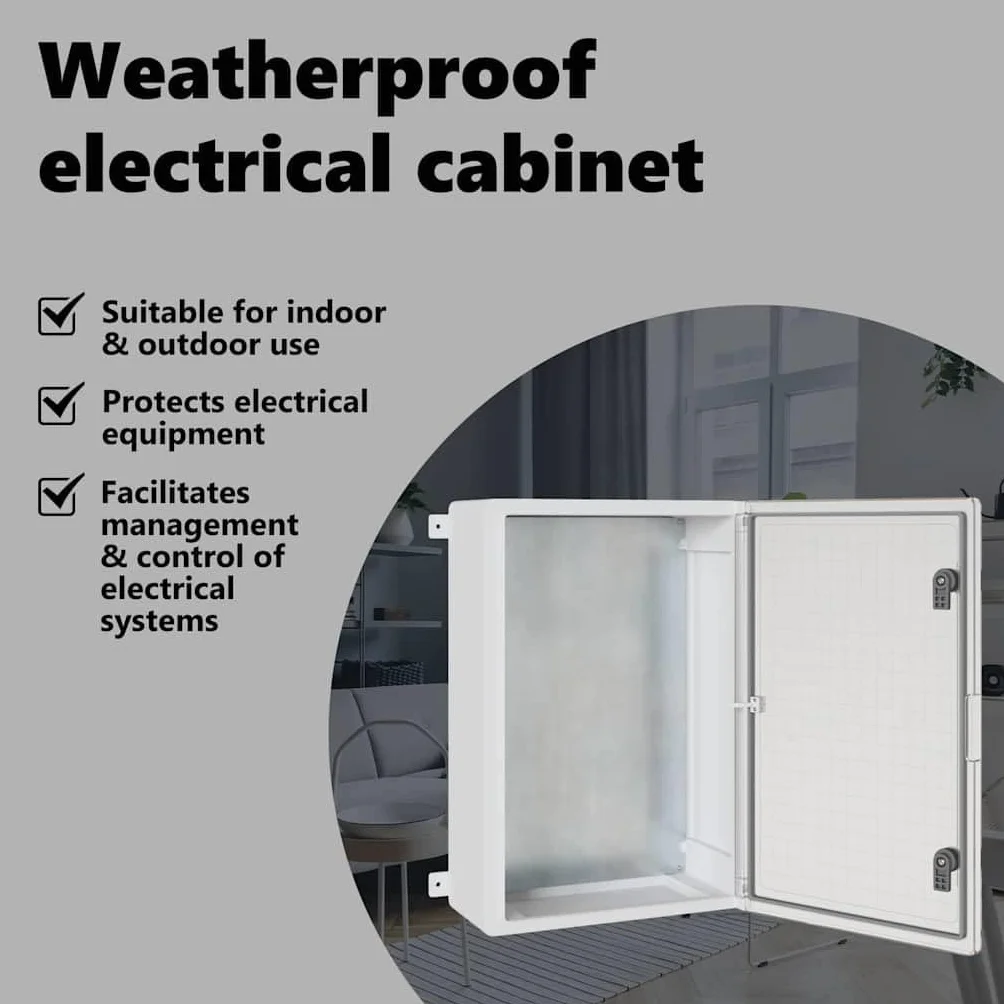 vidaXL Armario de Control Gris 47 x 20 x 50 cm Plástico ABS, Gabinete Moderno, solución Duradera para Herramientas, Organizador Elegante para Espacios Interiores y Exteriores