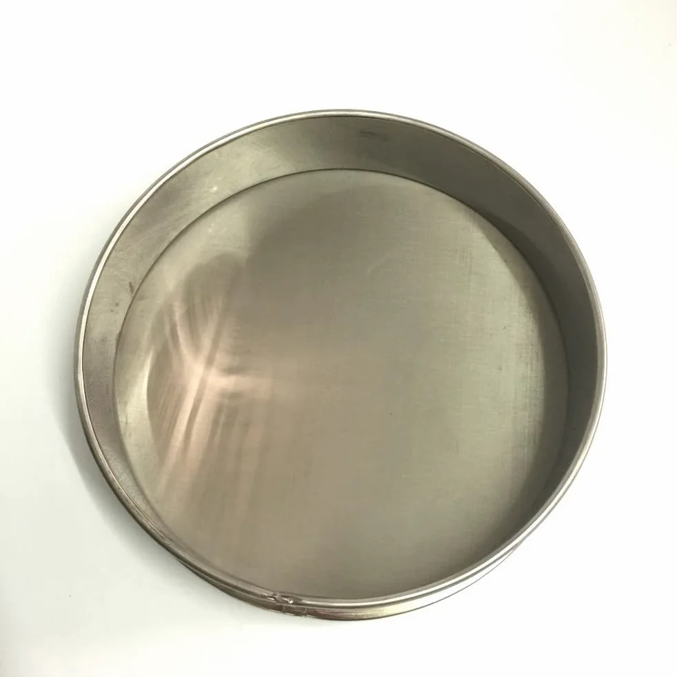 Tamiz de prueba de acero inoxidable de 20 cm for soja, arroz, cereales y harina, apertura de 0,008 mm a 0,063 mm, marco hecho a mano, 1 unidad(325 mesh)