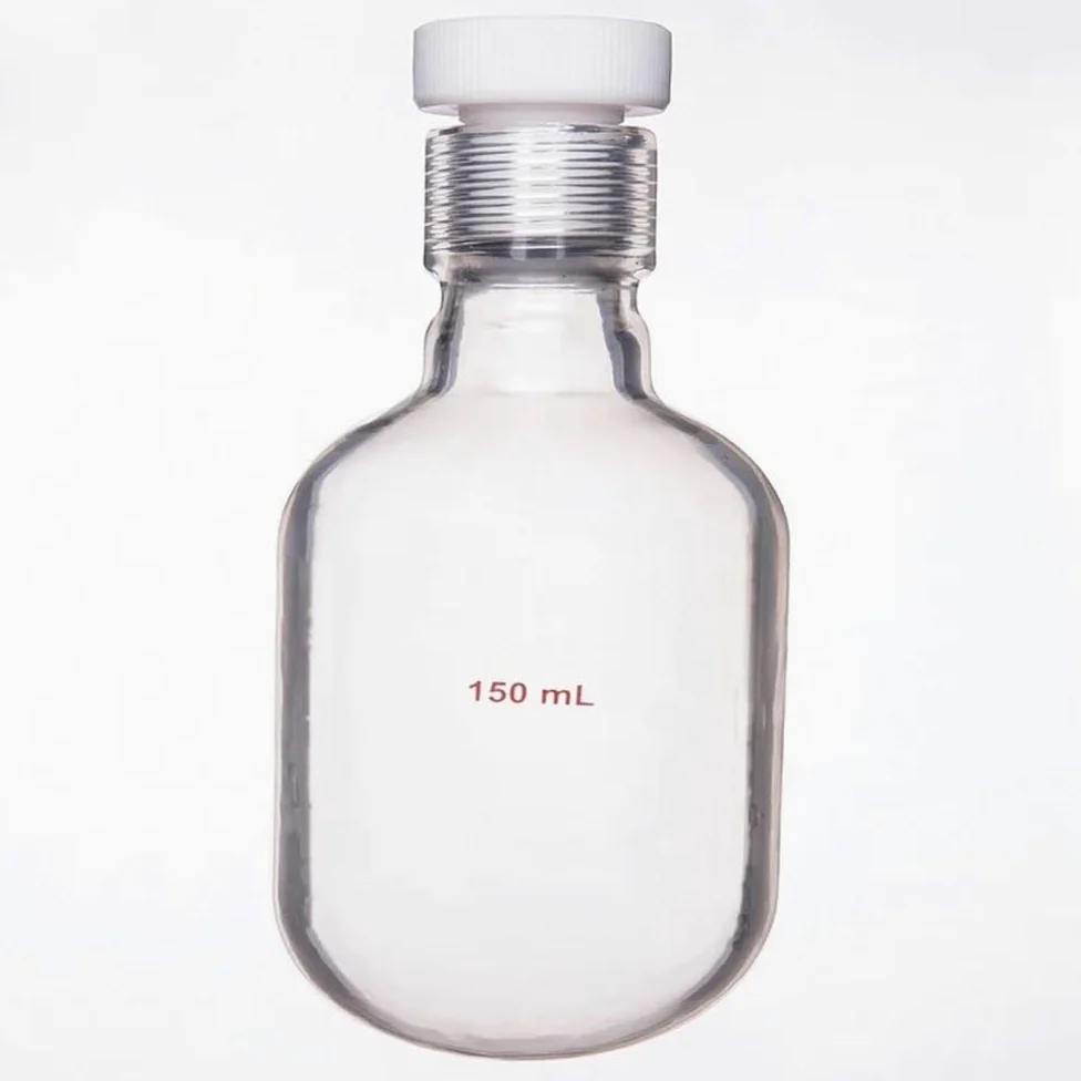 Cristalería de Laboratorio Tapón de rosca interna de PTFE for revestimiento de botellas de pared gruesa resistente a la presión P17(100mL-P170100D)