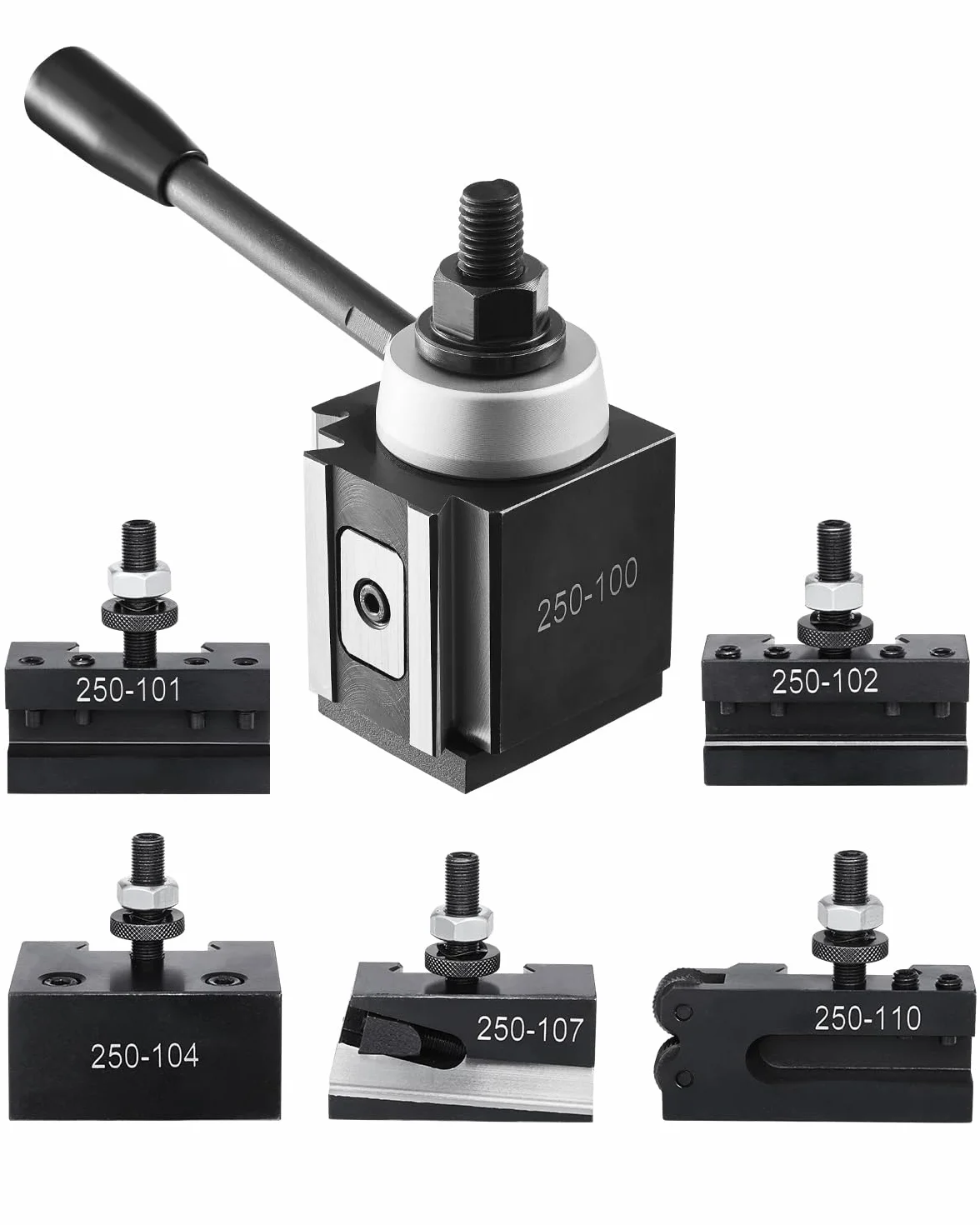 VEVOR Juego de 6 Portaherramientas de Cambio Rápido, Poste de Herramienta Tipo Cuña para Torno de Metal 152-305 mm