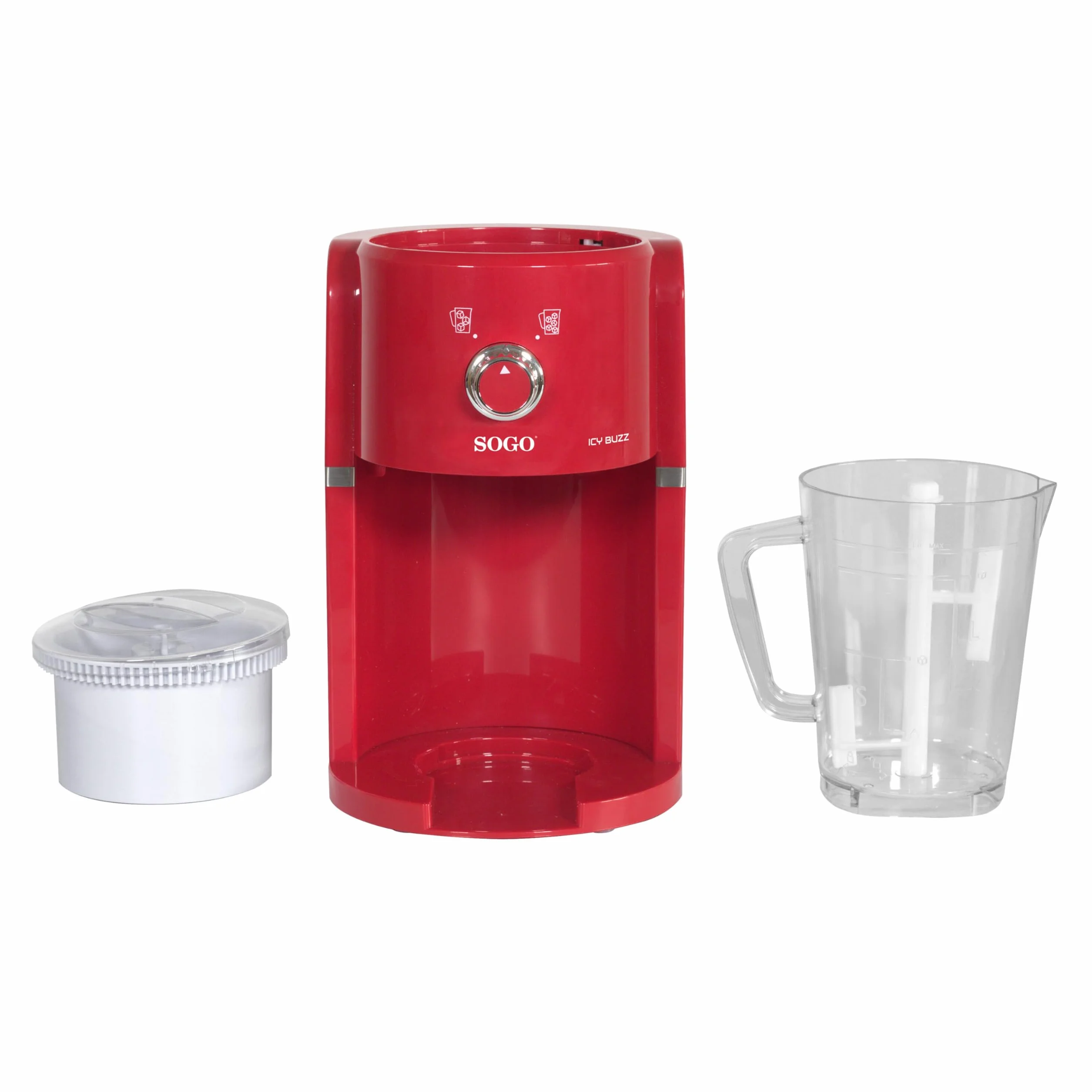 Sogo PIC-SS-11980 heladera Ice cream shake maker 1.1 L 30 W Rojo, Transparente