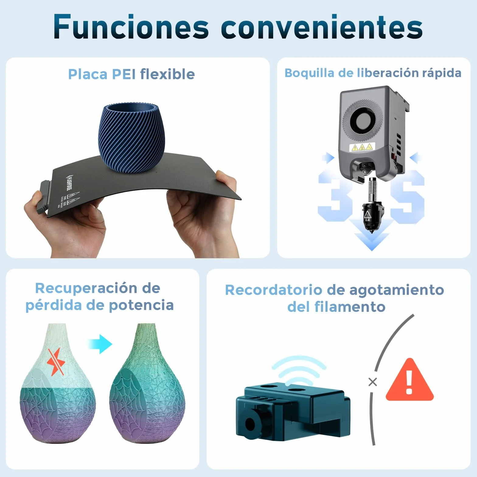 Flashforge Adventurer 5M Pro Impresora 3D, Impresora 3D de Alta Velocidad de 600 mm/s con Nivelación Automática, Boquilla de Cambio Rápido, Placa Pei y Sistema de Filtración Doble, 220x220x220mm