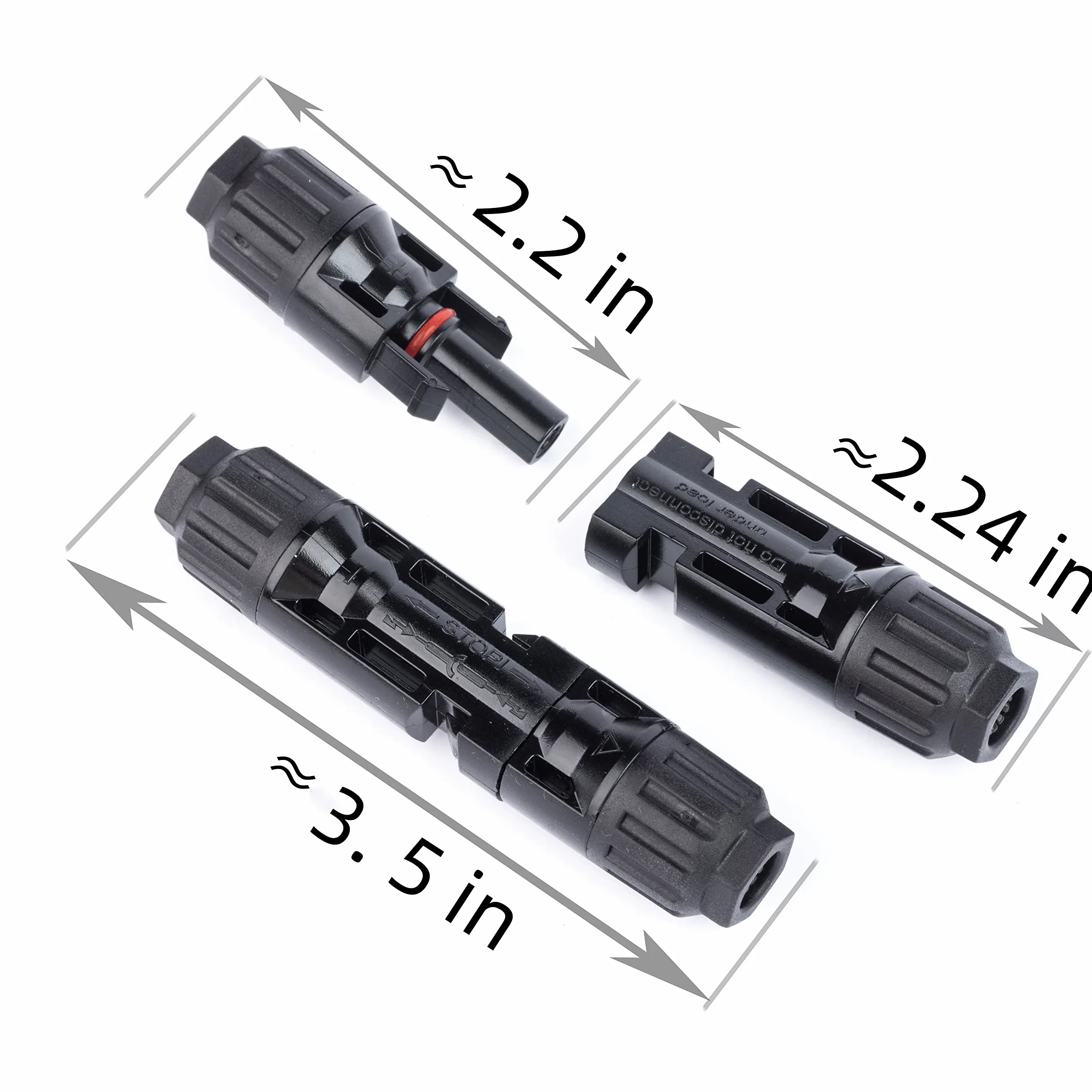 60 conectores solares para panel de alambre PV (14-10 AWG) Cable con llaves IP67 impermeable macho/hembra (30 pares)